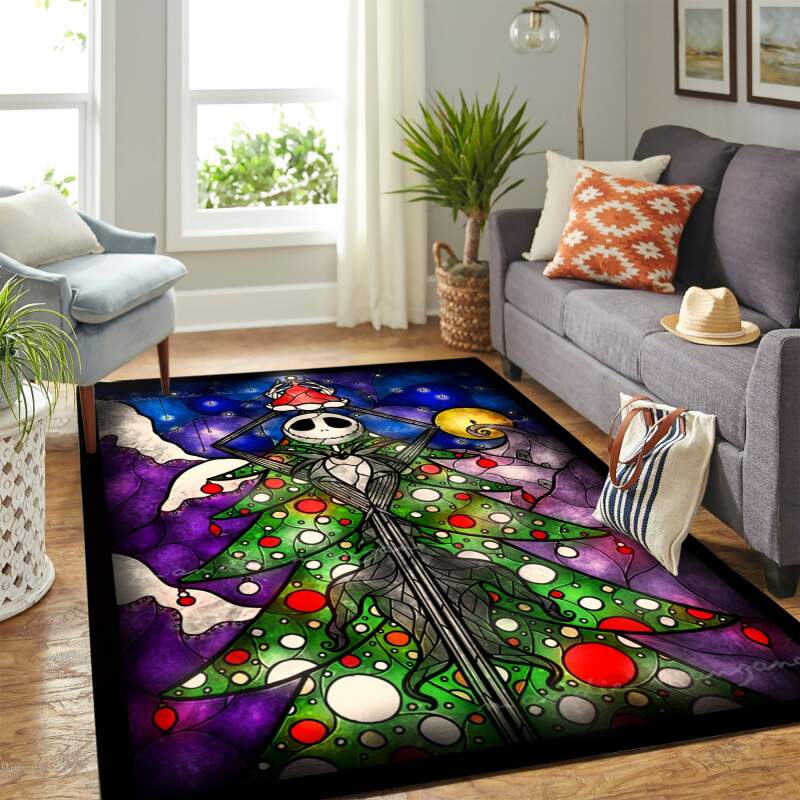 Nightmare Before Christmas Tree Carpet Floor Area Rectangle Rug