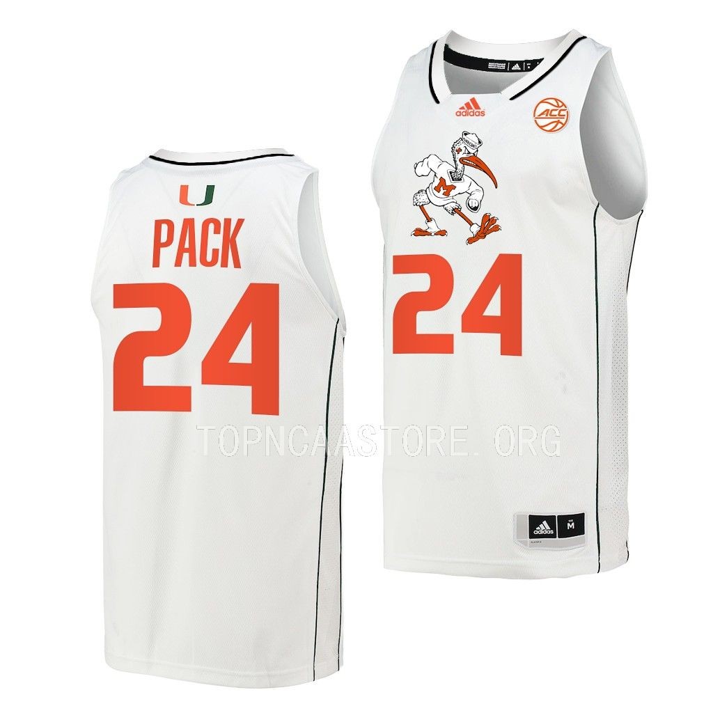 Nijel Pack #24 Miami Hurricanes College Jersey White