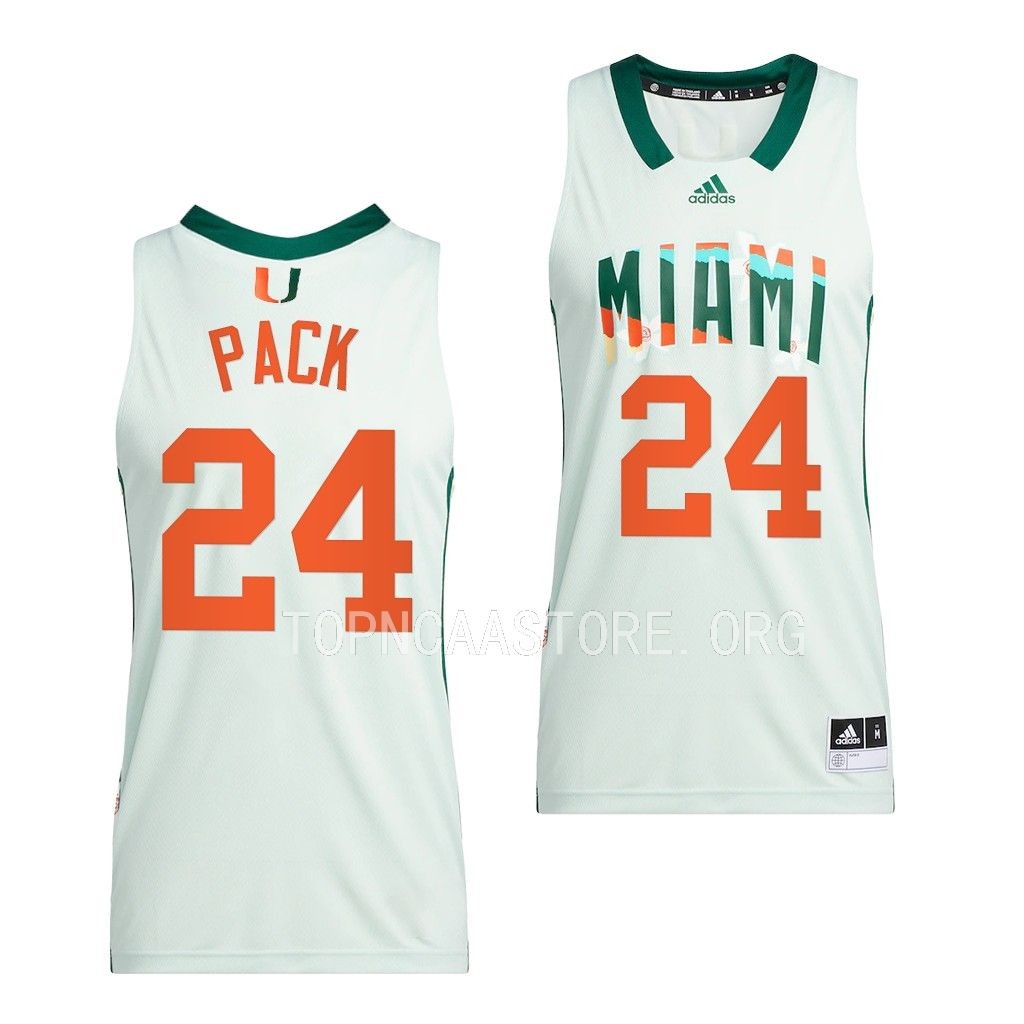 Nijel Pack #24 Miami Hurricanes Honoring Black Excellence Jersey White