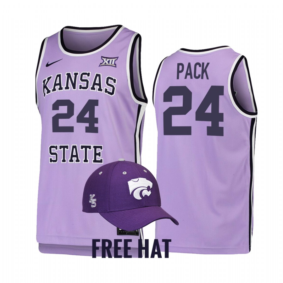 Nijel Pack Kansas State Wildcats Purple Jersey 2022 Retro College