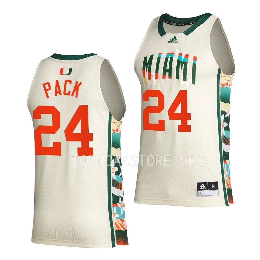 Nijel Pack Miami Hurricanes #24 White BHE Jersey Honoring Black Excellence
