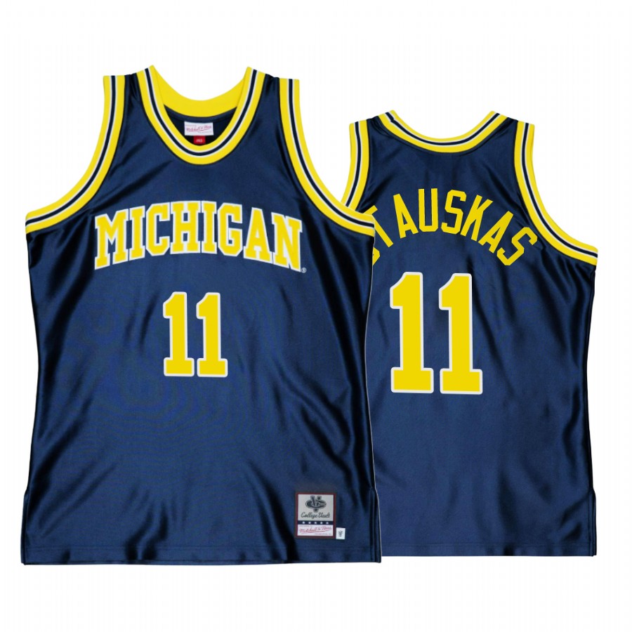 Nik Stauskas Michigan Wolverines Navy Jersey Throwback Alumni
