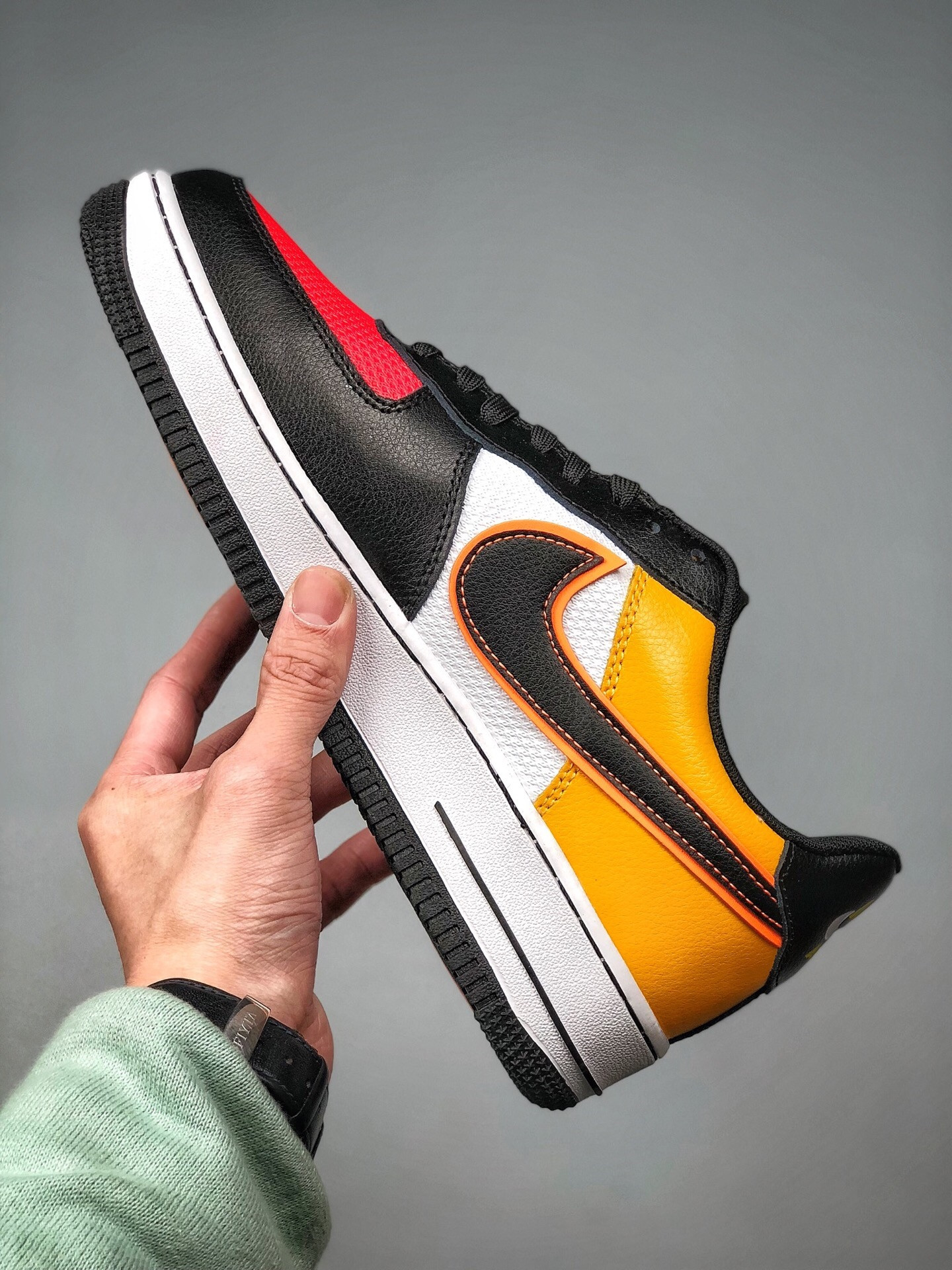 Nike Air Force 1 “Sunburst” Black White Yellow Red For Sale