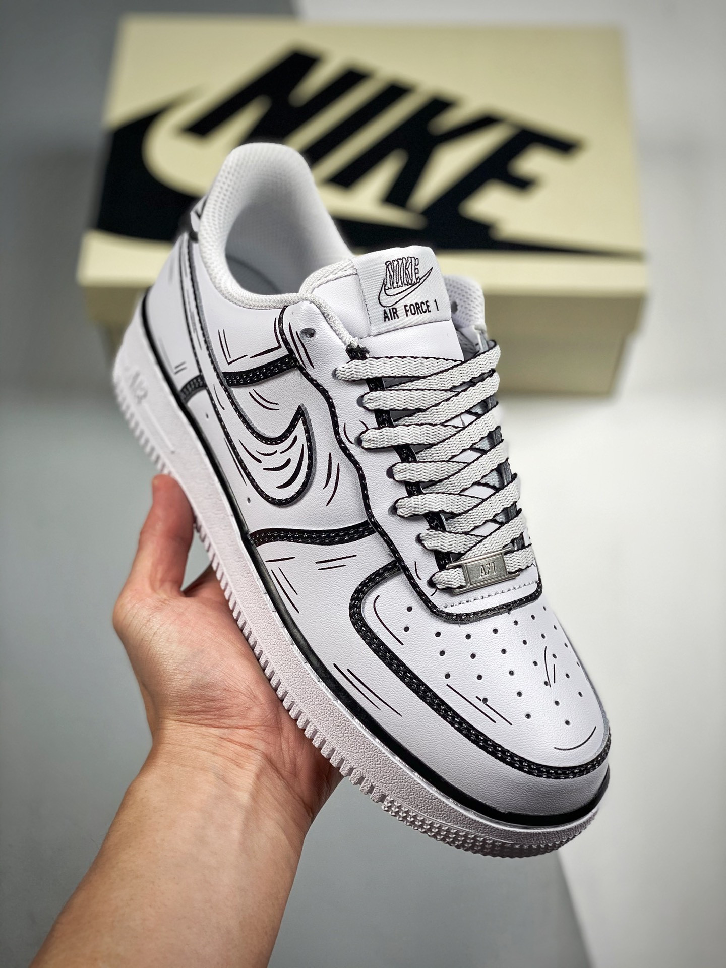 Nike Air Force 1 ’07 Low “Hand drawn” White For Sale