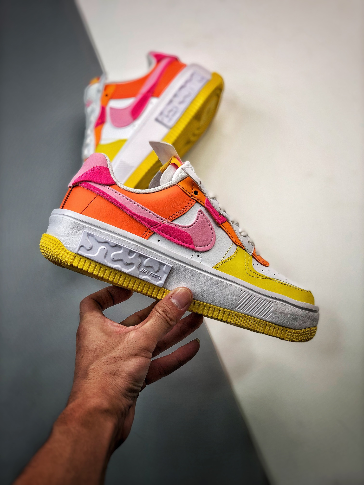 Nike Air Force 1 Fontanka White Yellow Pink For Sale