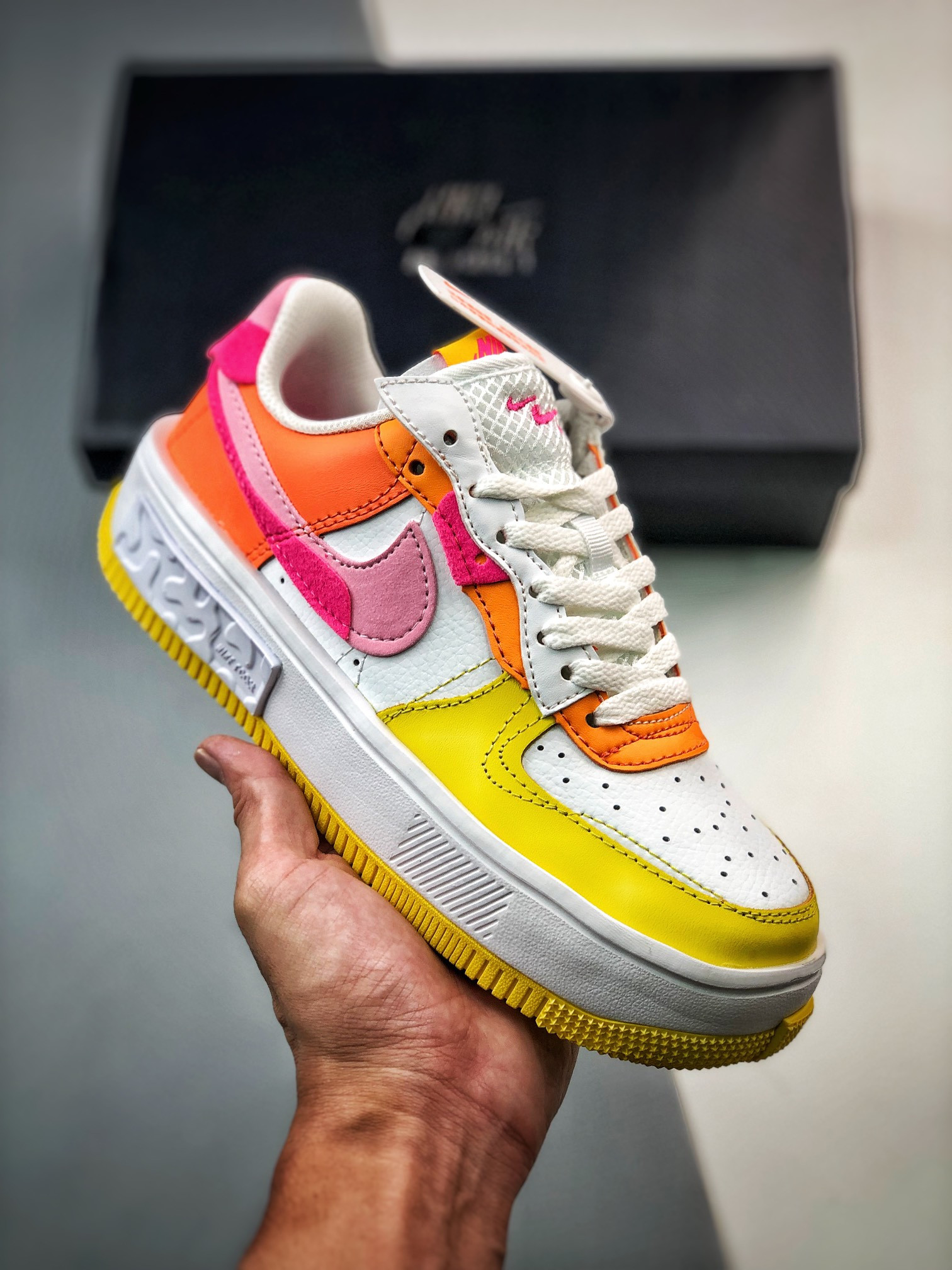Nike Air Force 1 Fontanka White Yellow Pink For Sale