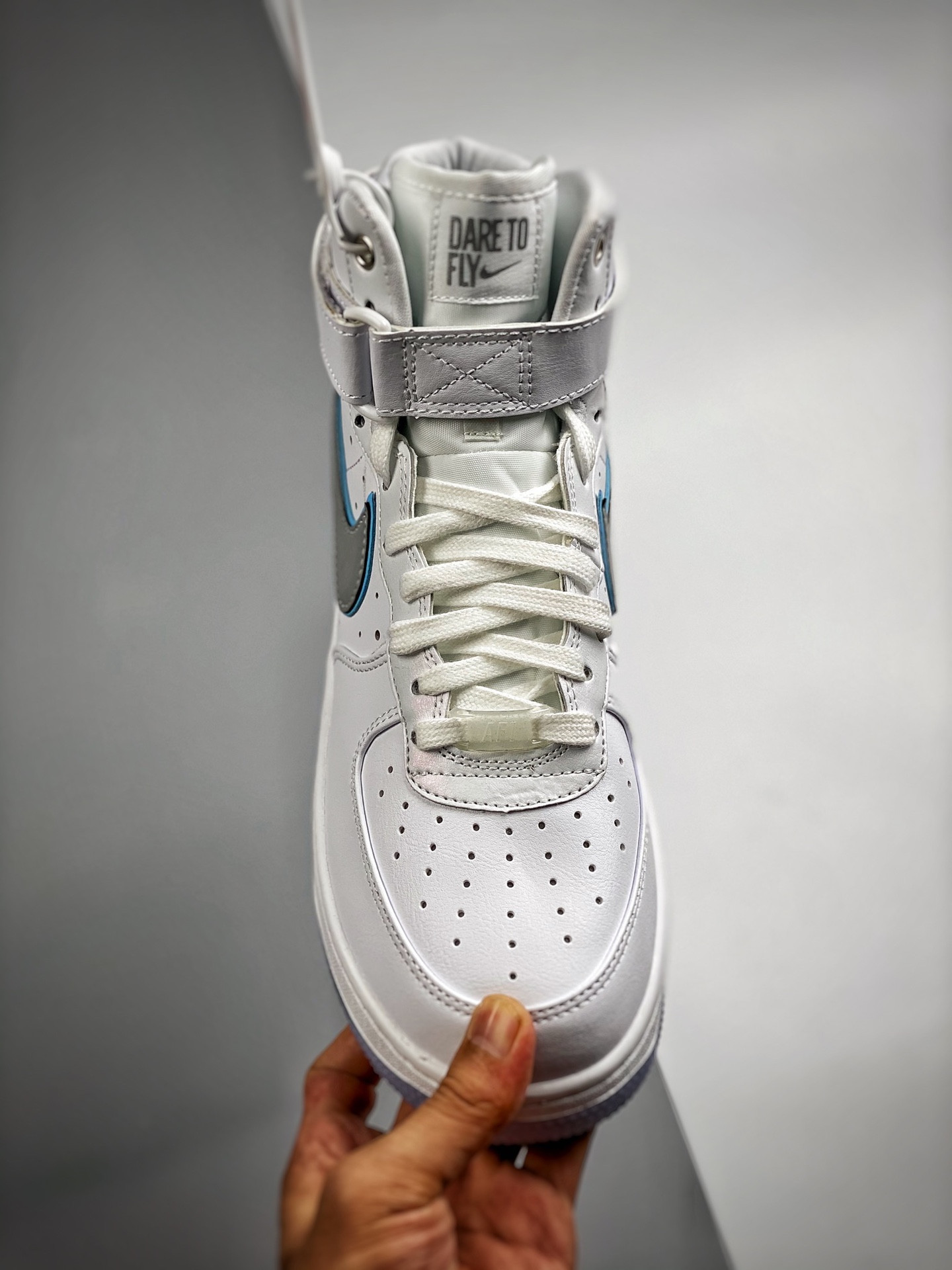 Nike Air Force 1 High ‘Dare To Fly’ White/Metallic Silver For Sale