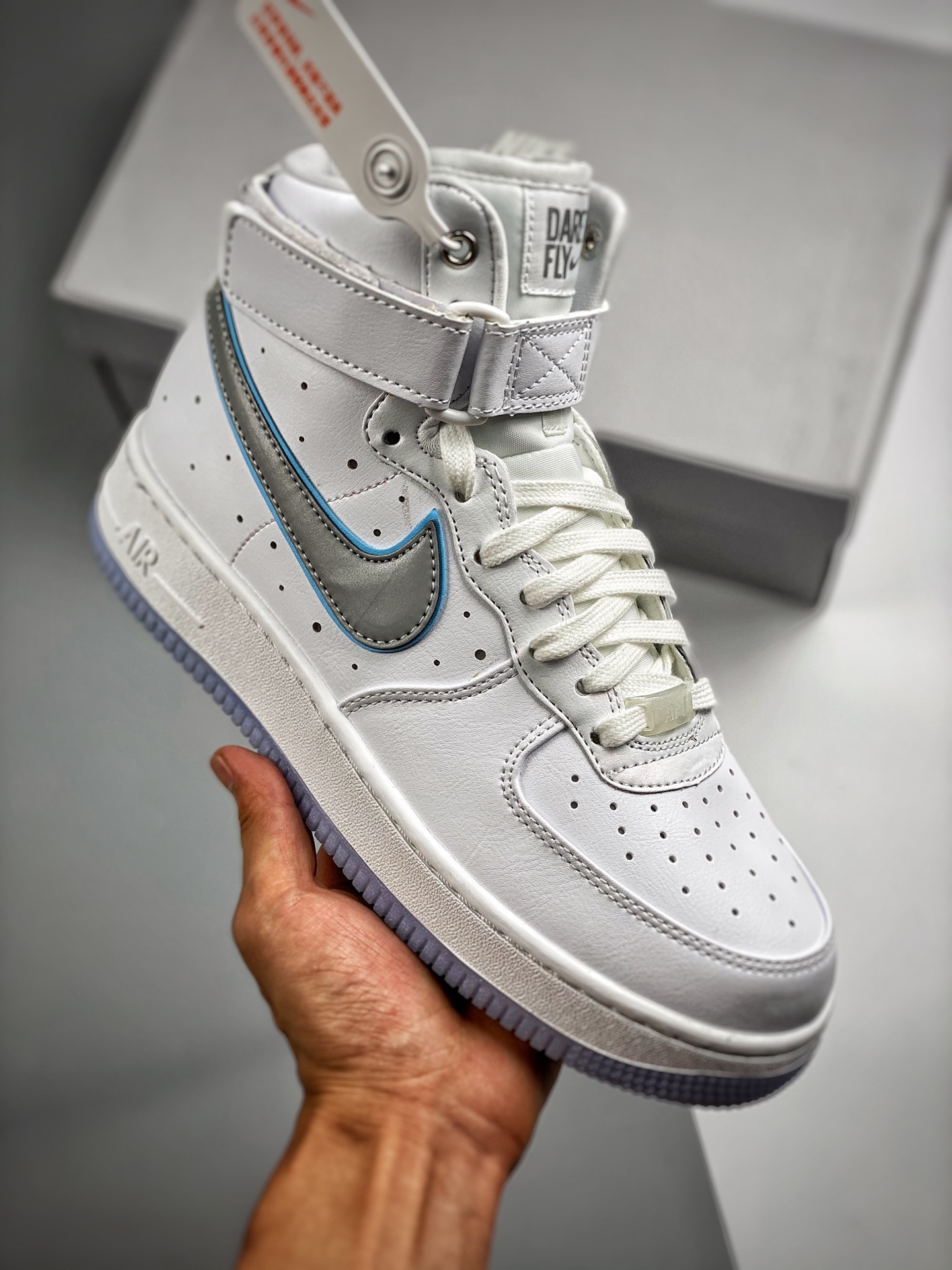 Nike Air Force 1 High ‘Dare To Fly’ White/Metallic Silver For Sale