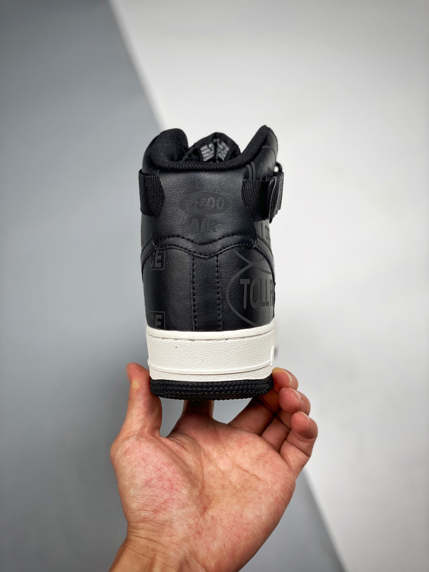 Nike Air Force 1 High ’07 Premium “Toll Free” Black/Sail-Vast Grey For Sale