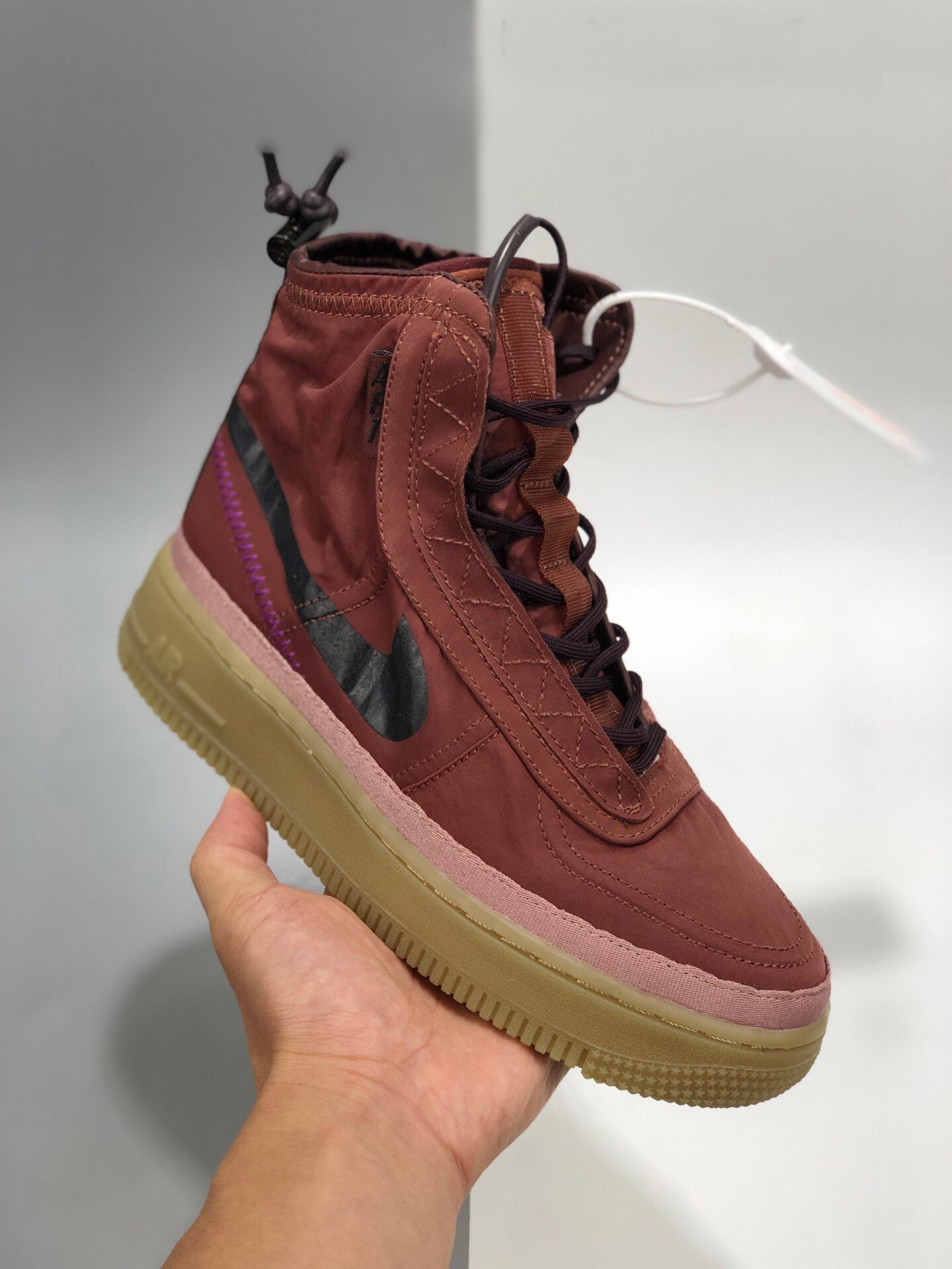 Nike Air Force 1 High Shell Maroon For Sale