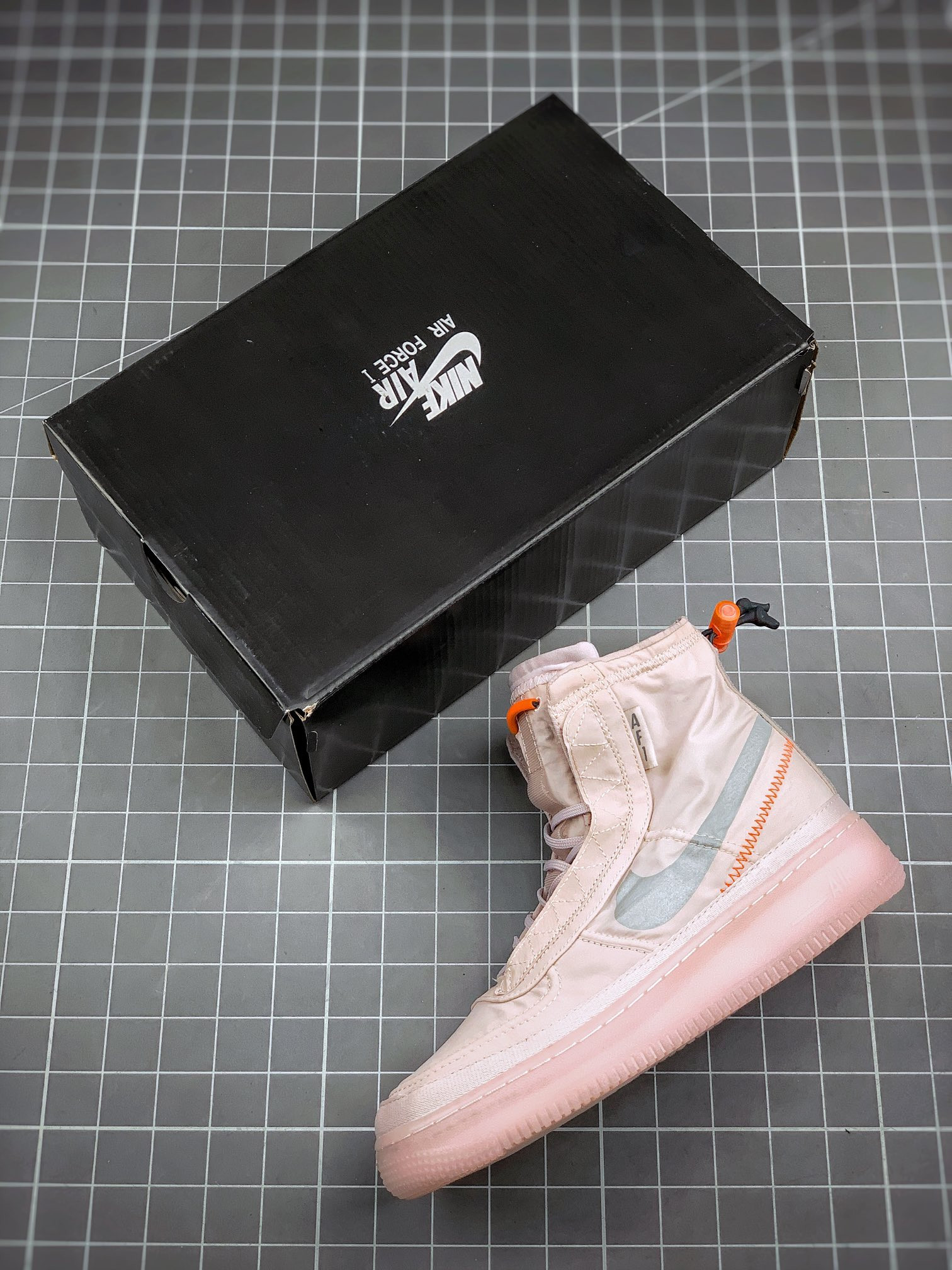 Nike Air Force 1 High Shell Platinum Violet/Hyper Crimson For Sale