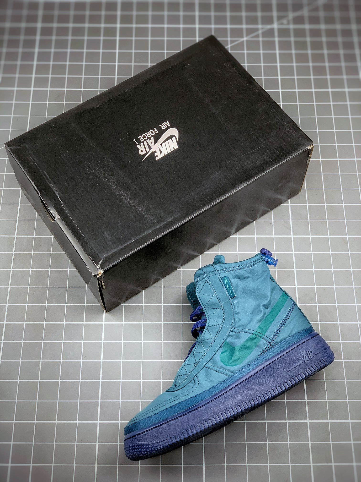 Nike Air Force 1 High Shell WMNS Midnight Turquoise For Sale