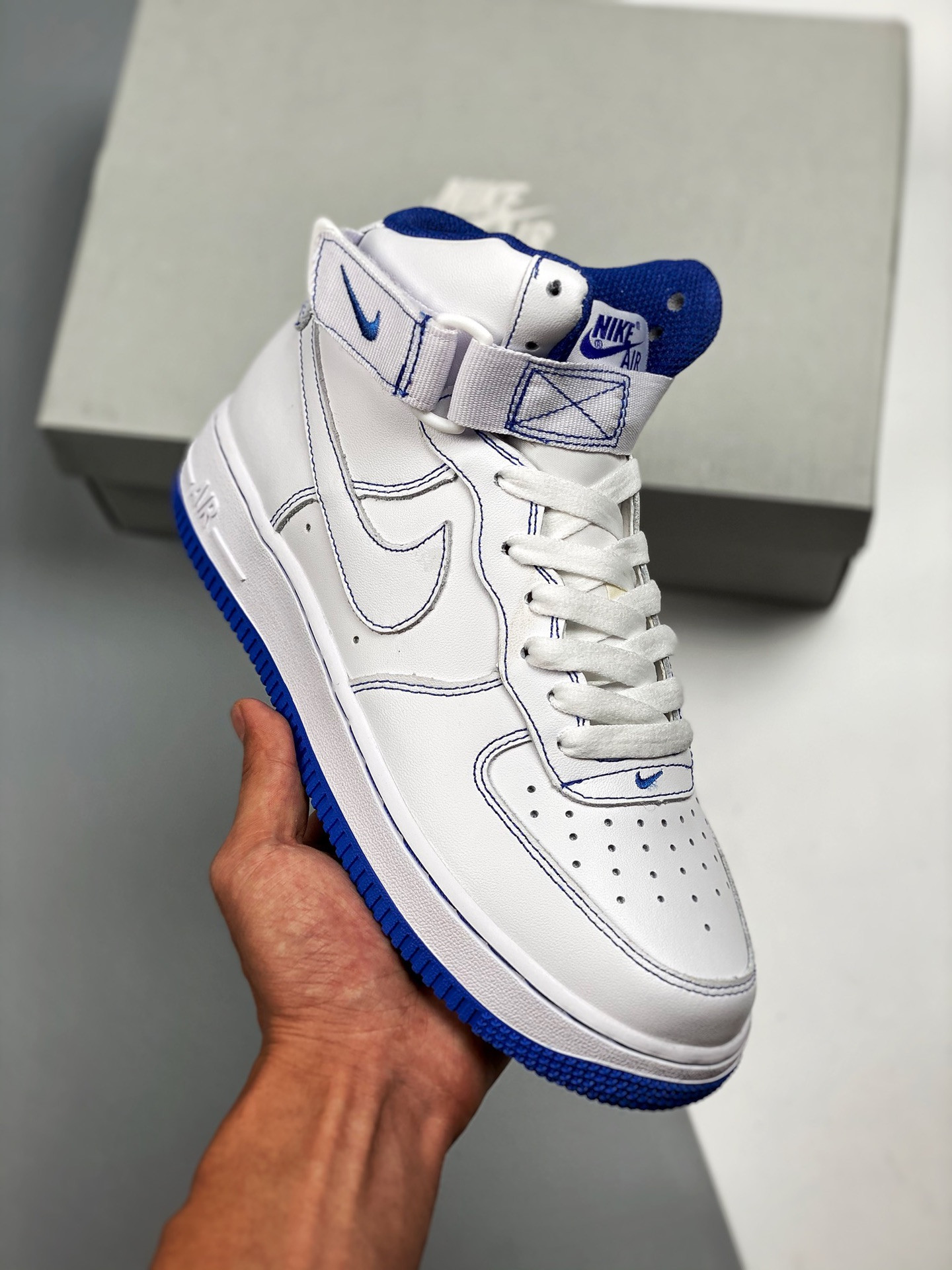 Nike Air Force 1 High White/Royal Blue For Sale