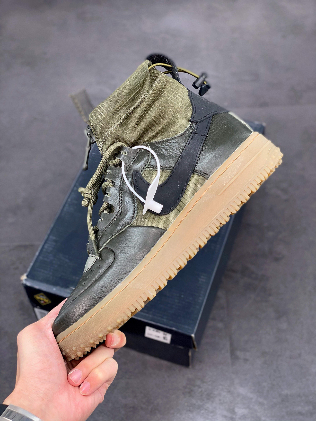 Nike Air Force 1 High WTR Gore-Tex Sequoia/Black/Medium Olive/Gum For Sale