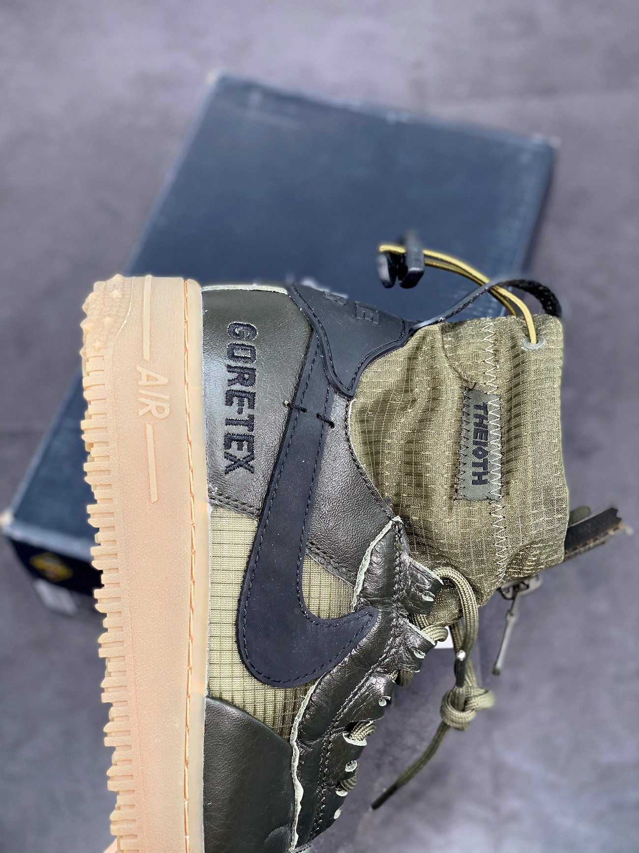 Nike Air Force 1 High WTR Gore-Tex Sequoia/Black/Medium Olive/Gum For Sale