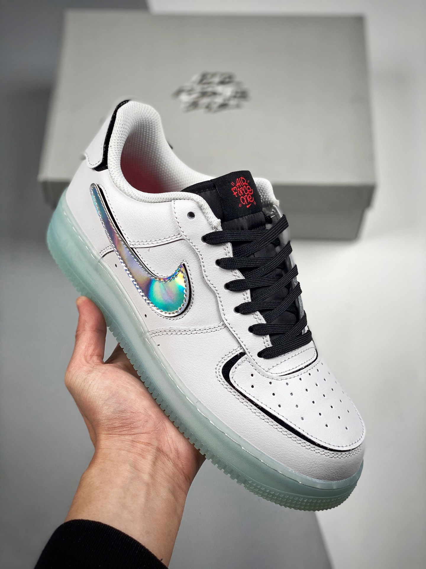 Nike Air Force 1 Low/1 ‘My Game Is Money’ White Black Silver For Sale