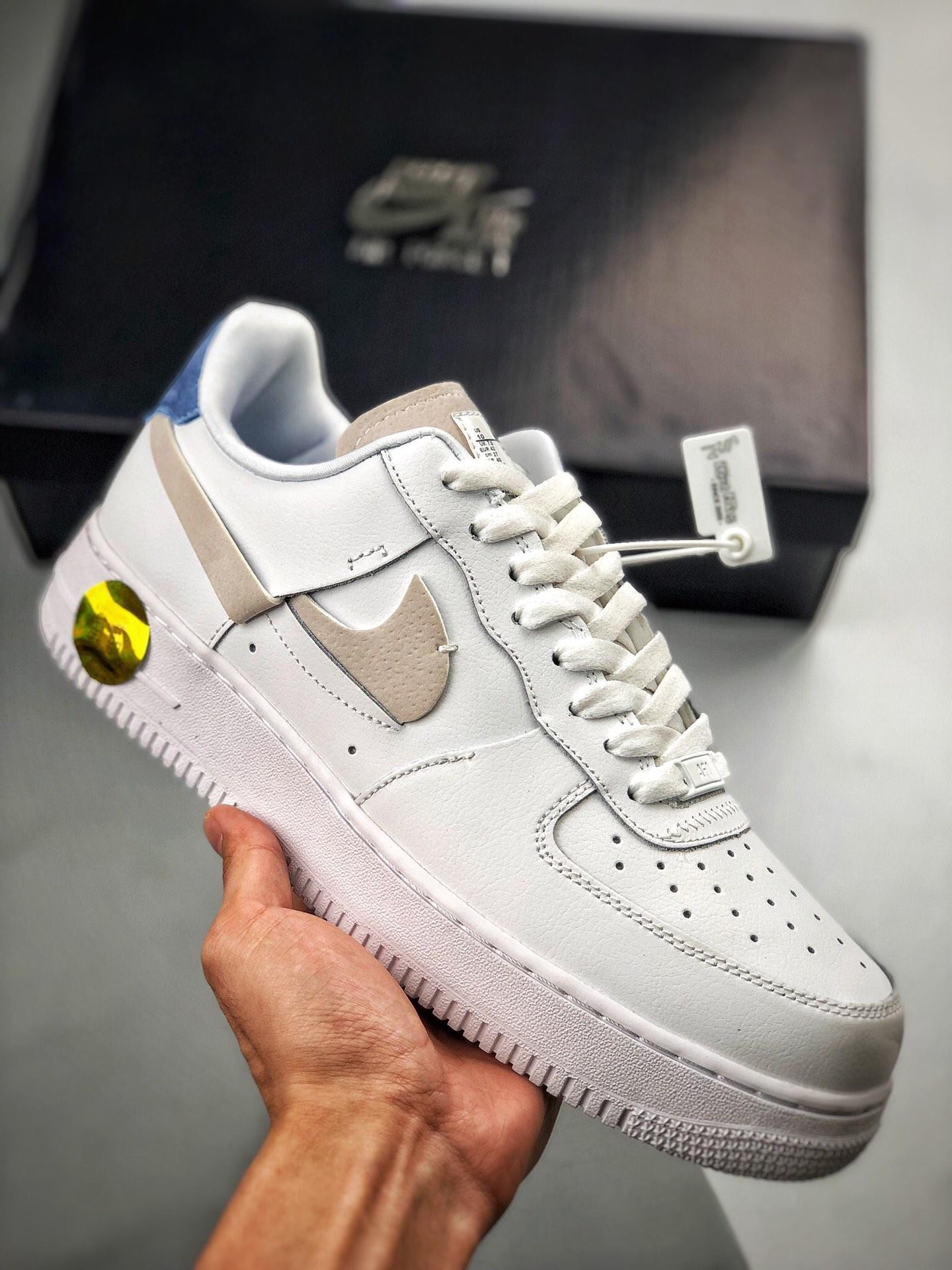 Nike Air Force 1 Low ‘Inside Out’ White Grey For Sale