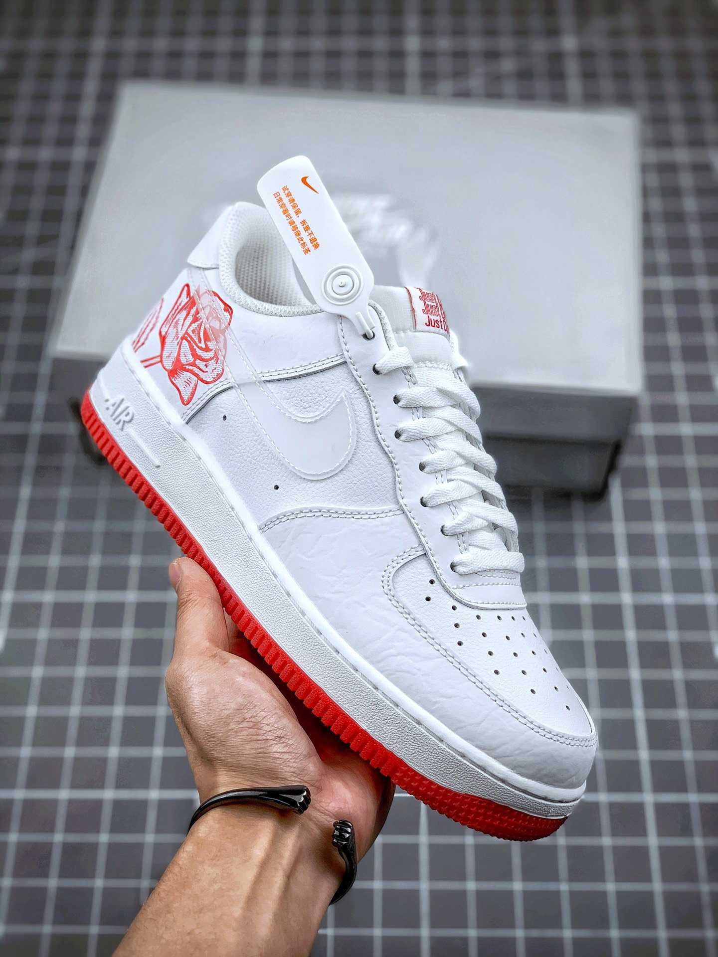 Nike Air Force 1 Low ‘Rose’ White/University Red For Sale