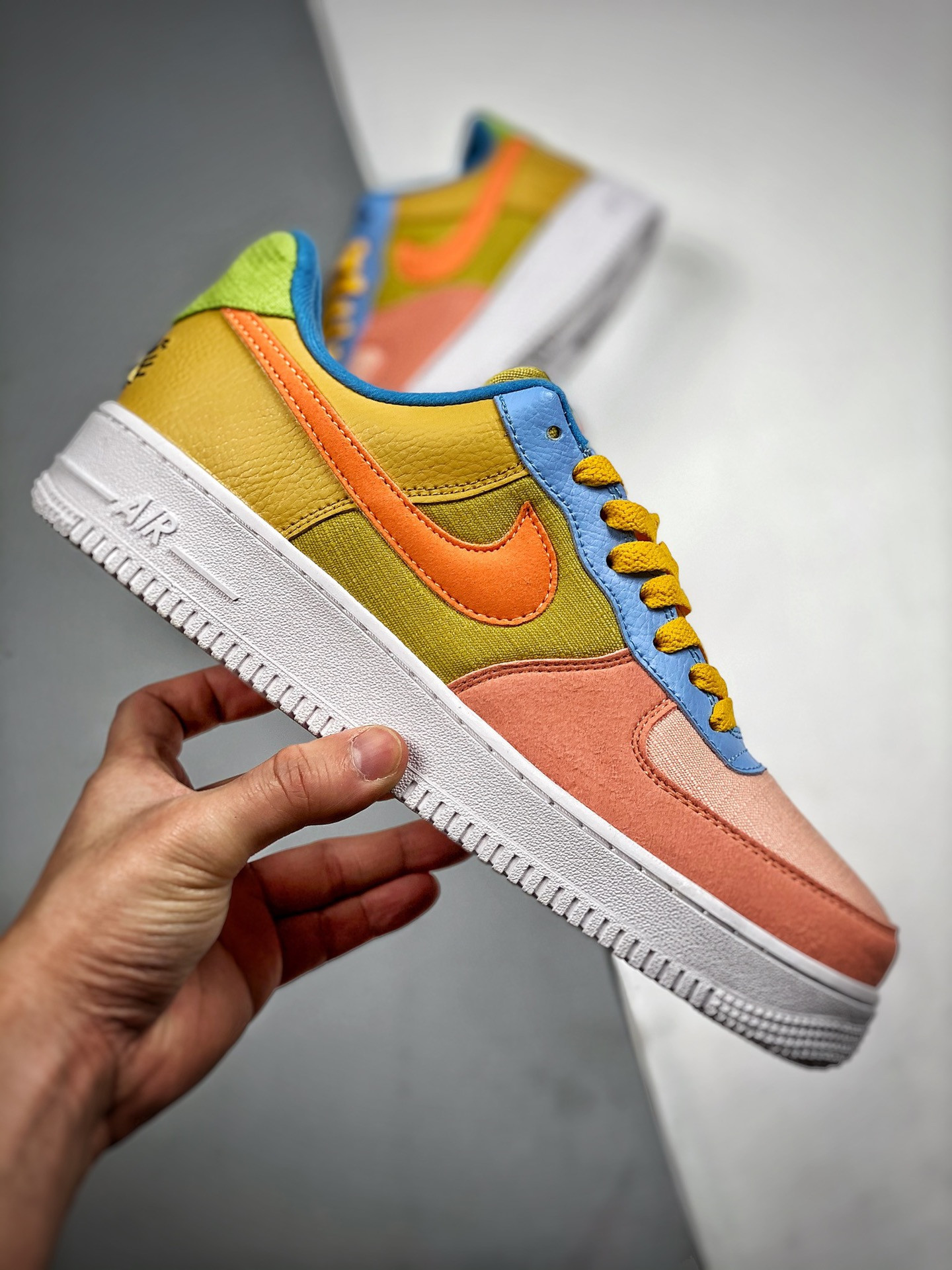 Nike Air Force 1 Low ‘Sun Club’ Pink/Olive-Blue For Sale