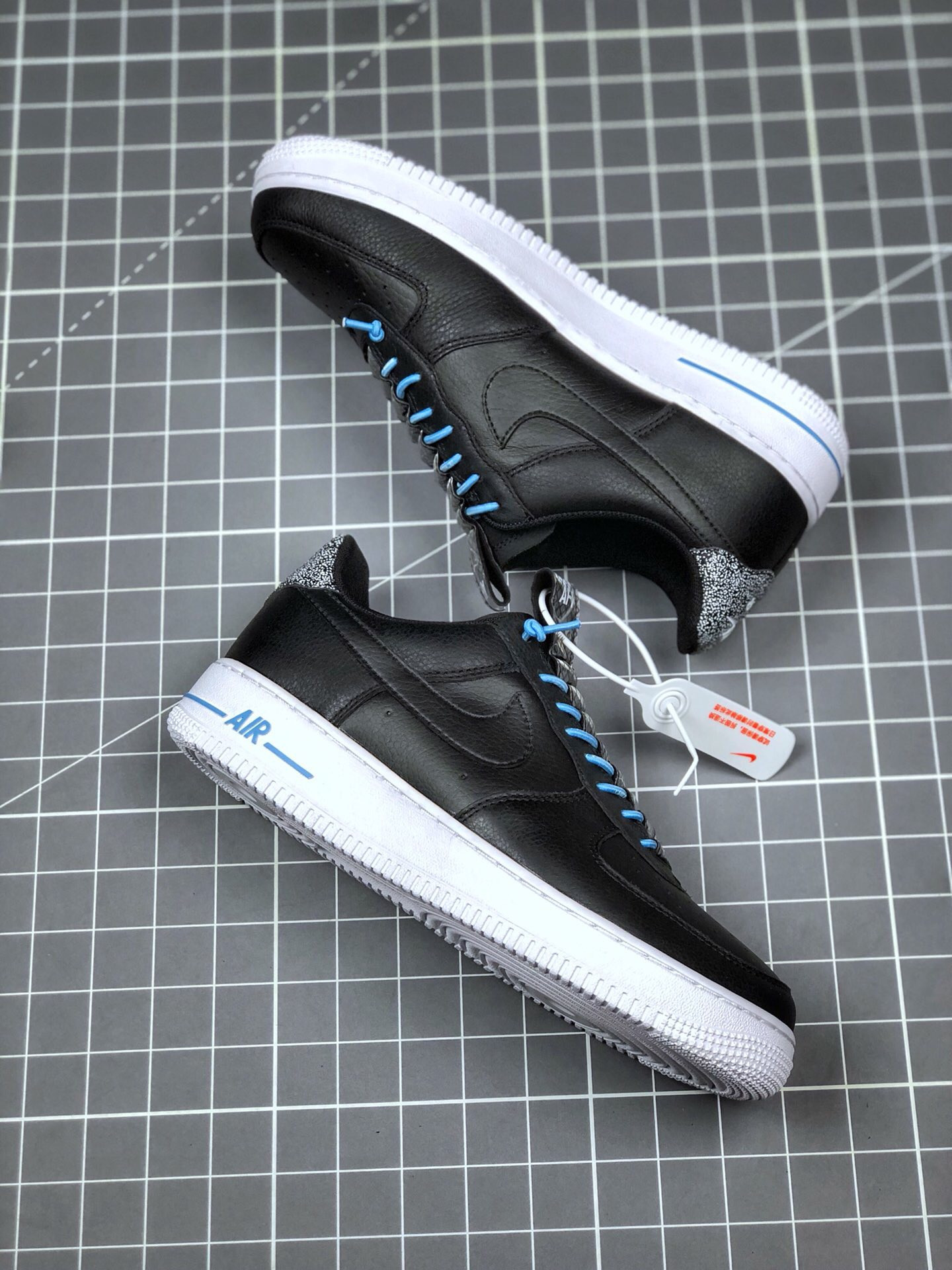 Nike Air Force 1 Low ’07 Lux Black/Light Blue/White 2020 For Sale