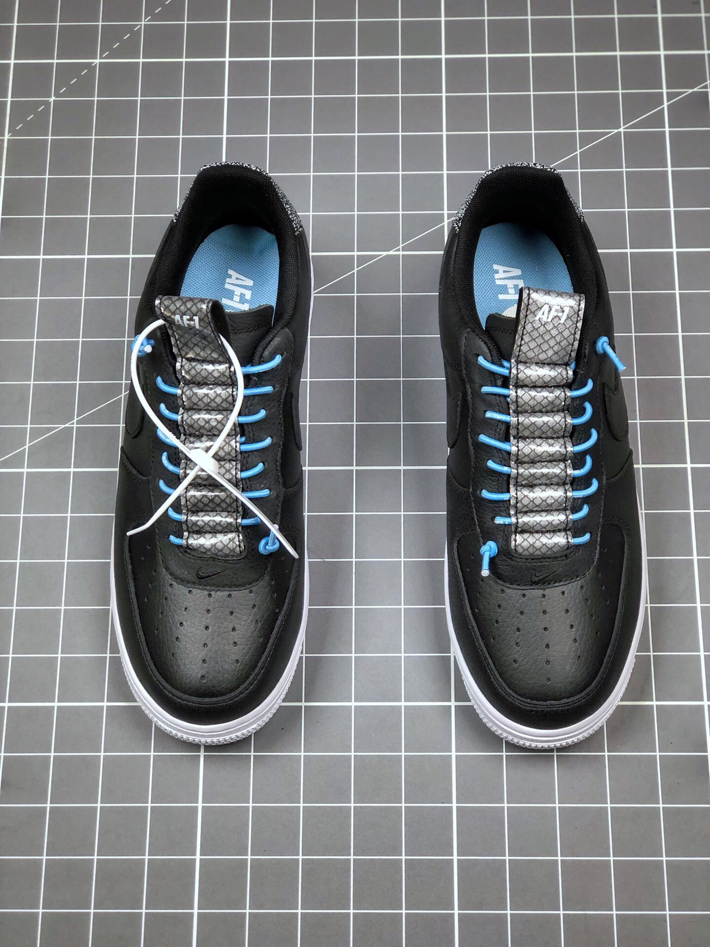Nike Air Force 1 Low ’07 Lux Black/Light Blue/White 2020 For Sale