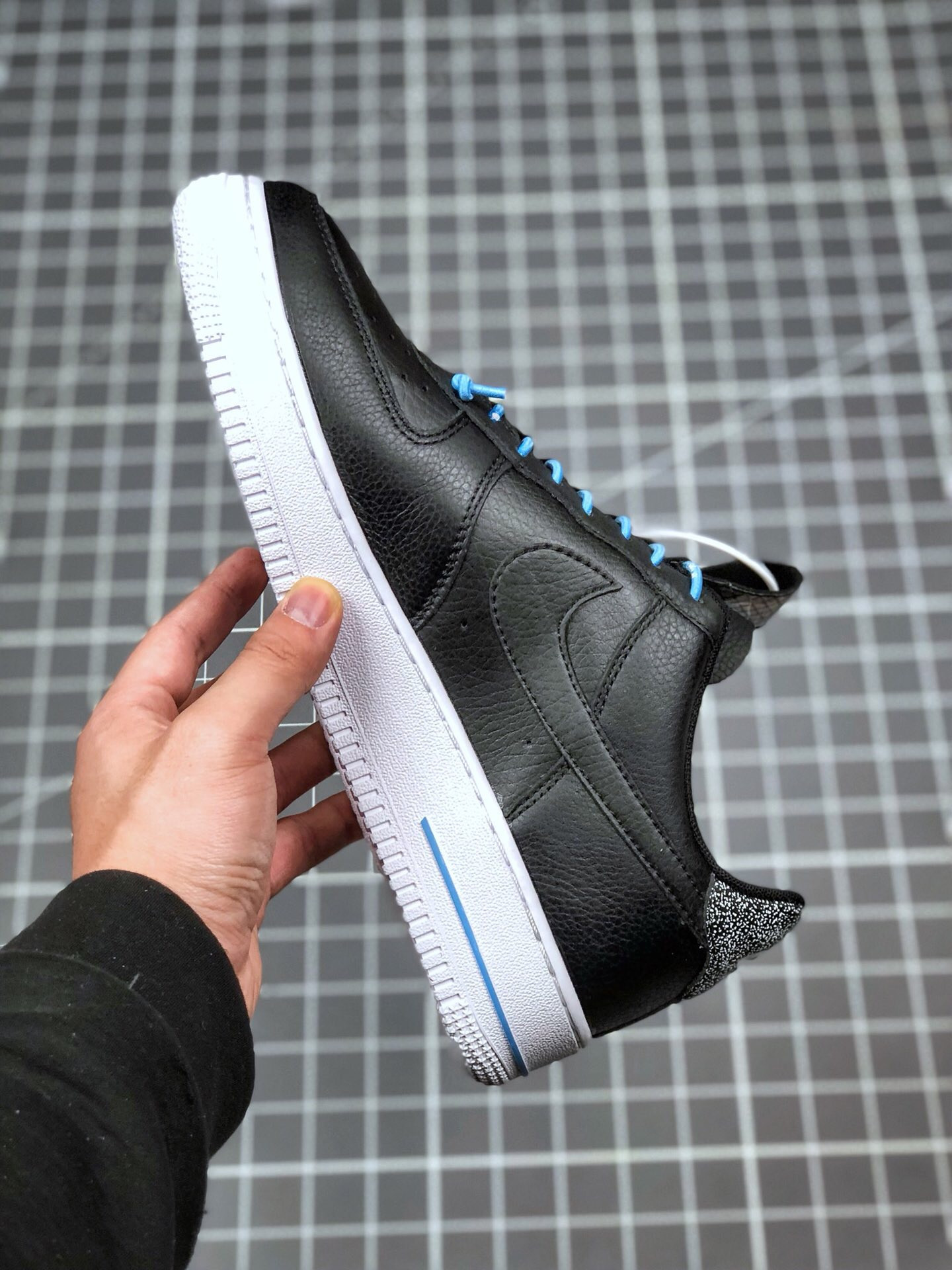 Nike Air Force 1 Low ’07 Lux Black/Light Blue/White 2020 For Sale