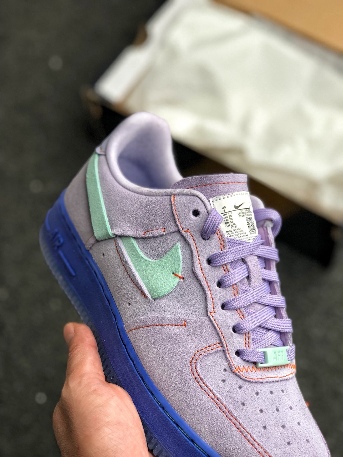 Nike Air Force 1 Low ’07 Lux Purple Agate/Teal Tint-Rush Violet For Sale
