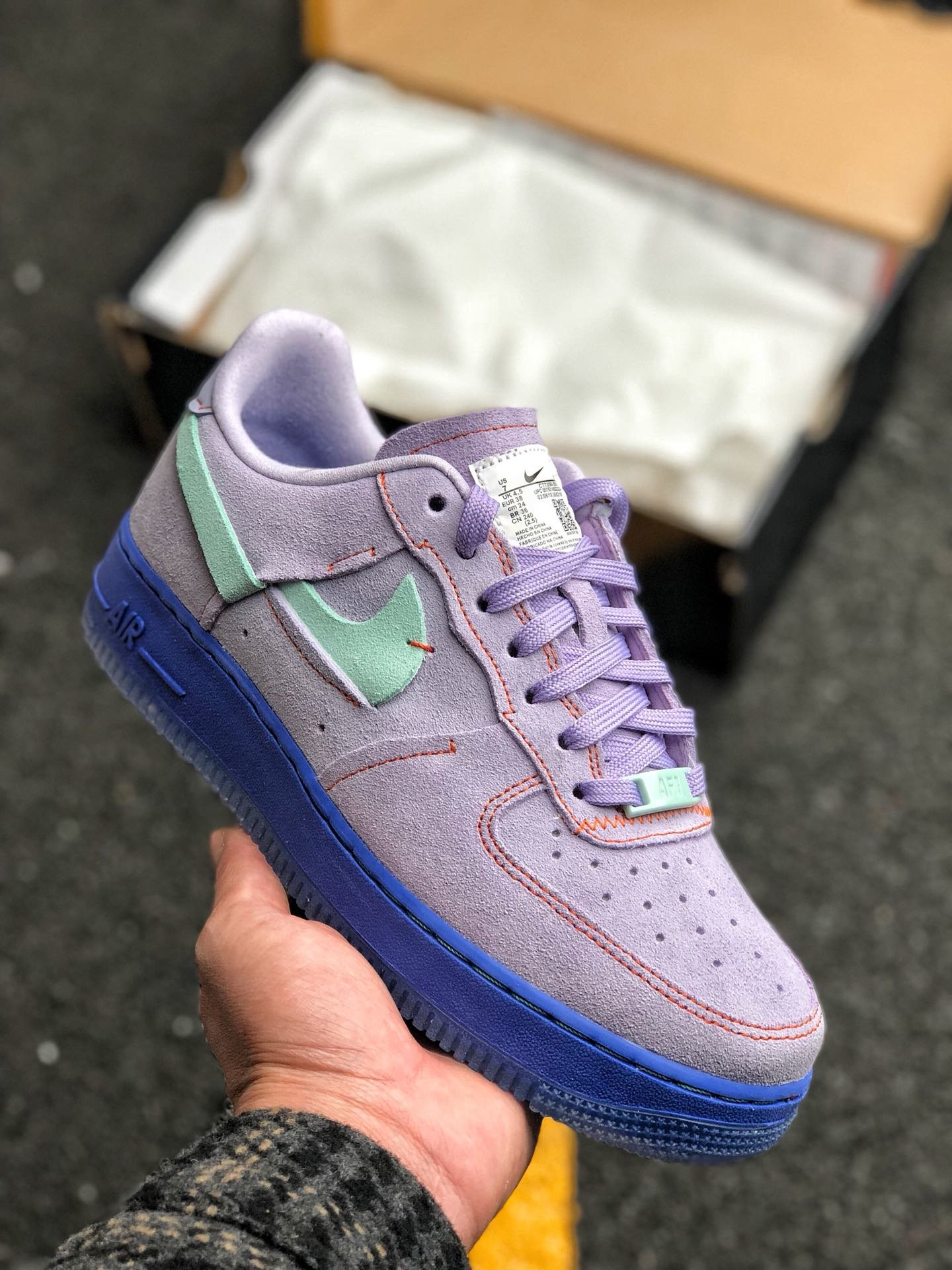 Nike Air Force 1 Low ’07 Lux Purple Agate/Teal Tint-Rush Violet For Sale