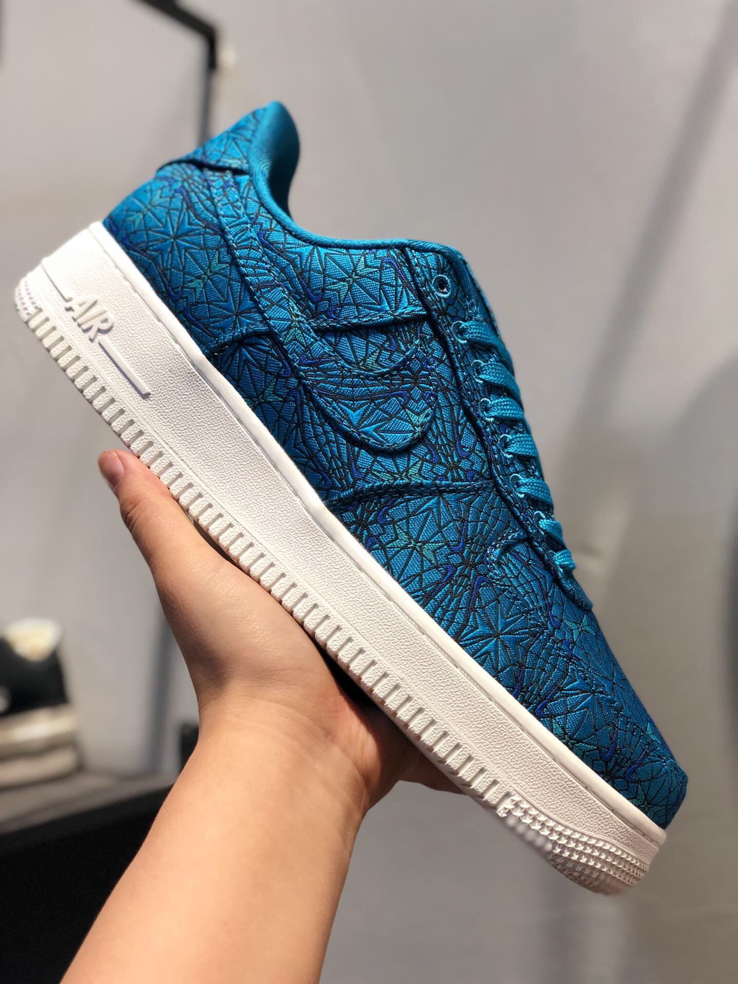 Nike Air Force 1 Low ’07 Premium Green Abyss/Light Blue Fury AT4144-300