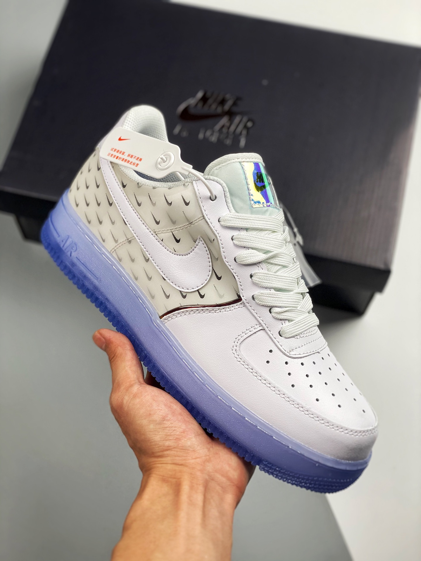 Nike Air Force 1 Low ’07 PRM White/Multi-Color-Racer Blue For Sale