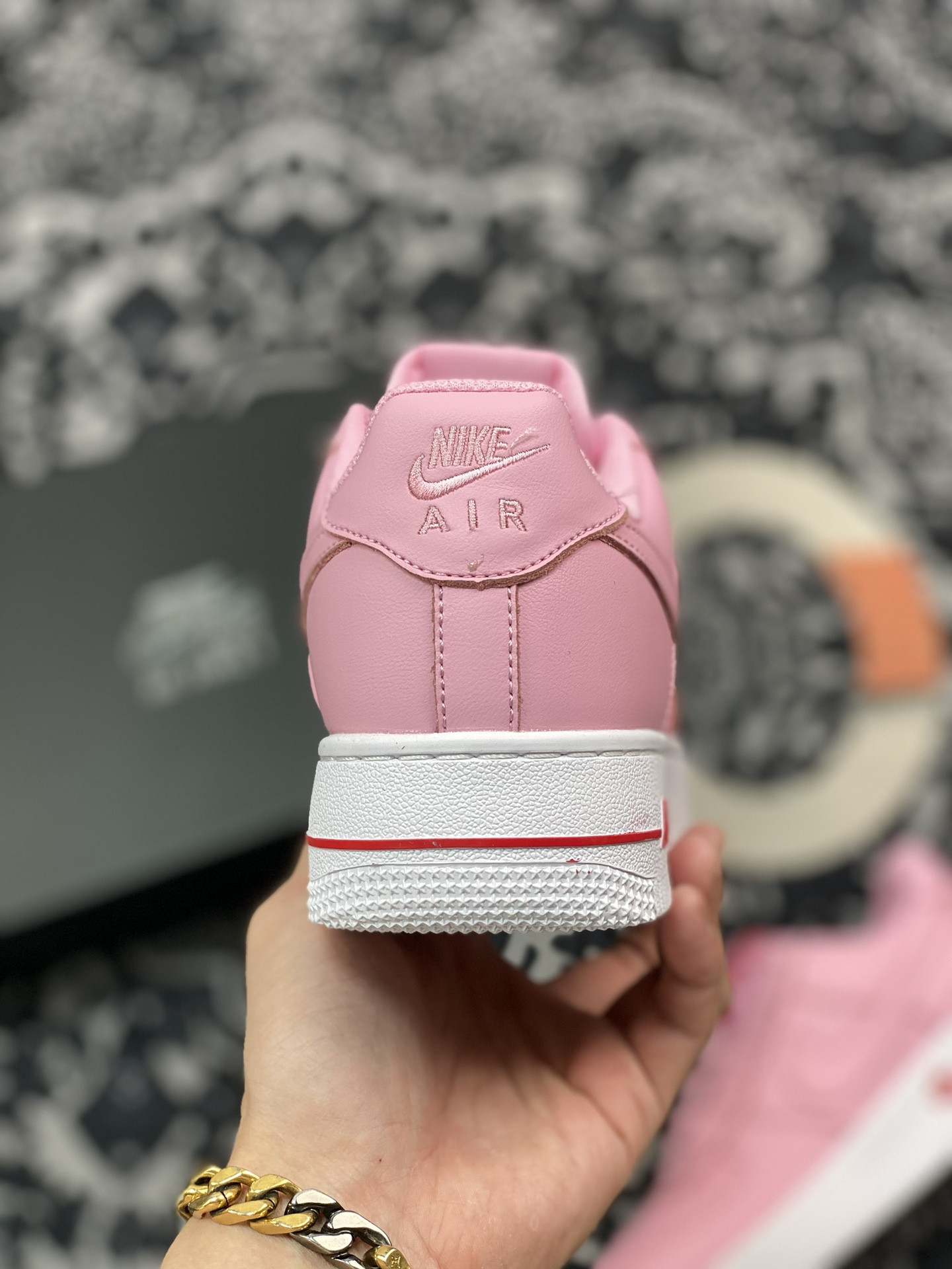 Nike Air Force 1 Low ’Rose‘ Pink Foam/Pink Foam-University Red For Sale