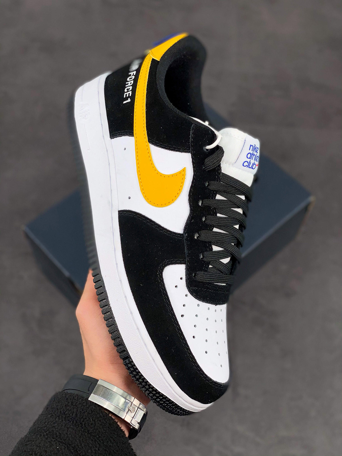 Nike Air Force 1 Low “Athletic Club” Black/White-University Gold For Sale