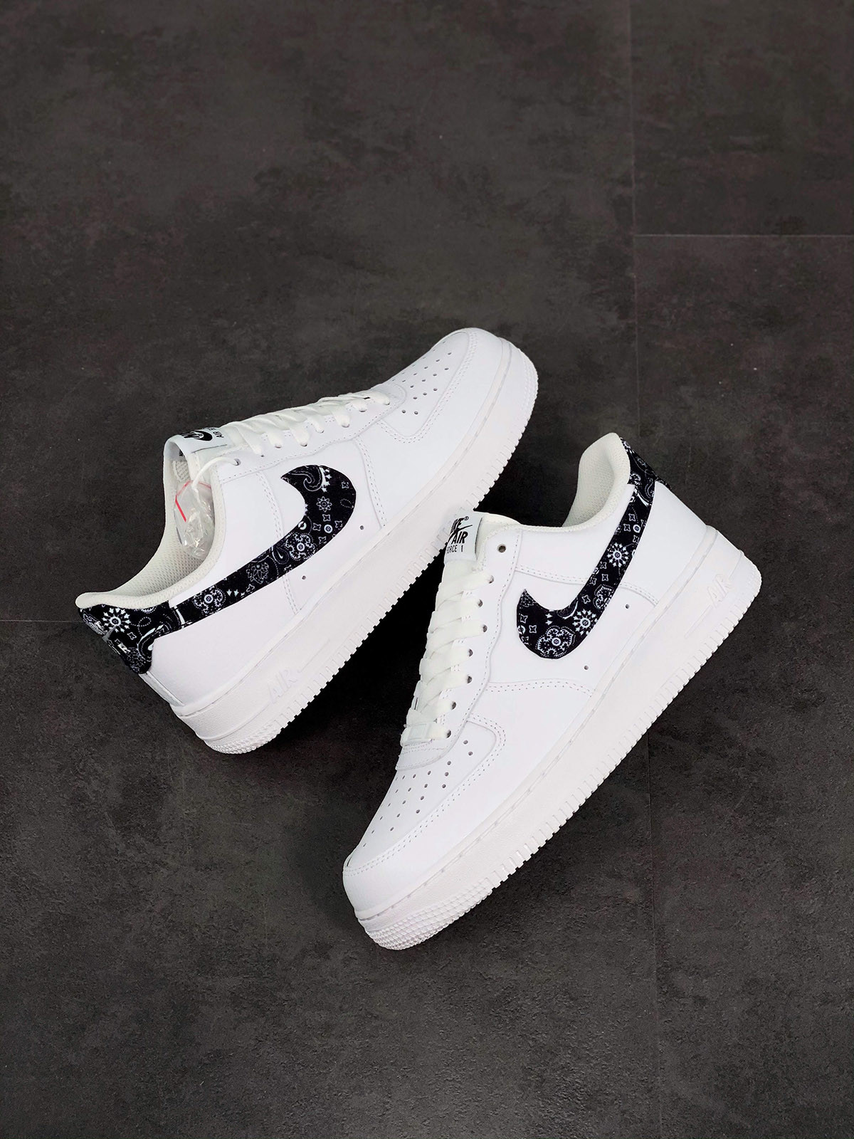 Nike Air Force 1 Low “Black Paisley” White/Black For Sale