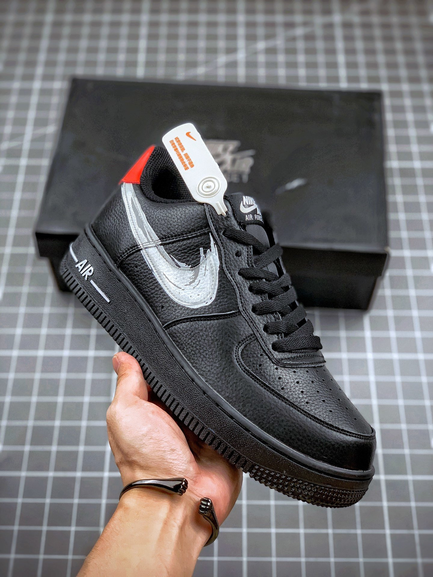 Nike Air Force 1 Low “Brushstroke” Black For Sale