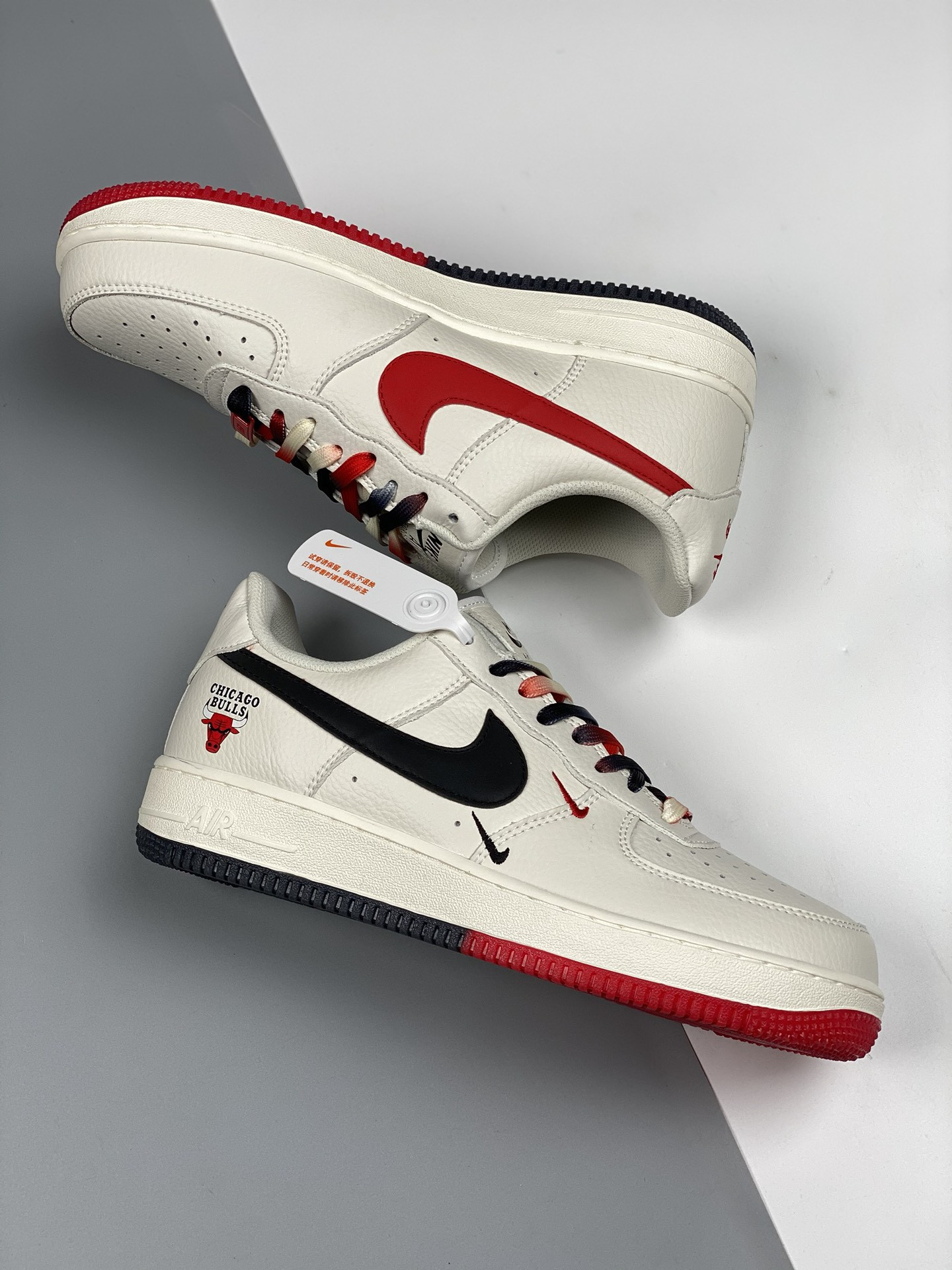 Nike Air Force 1 Low “Chicago Bulls” White Black Red For Sale