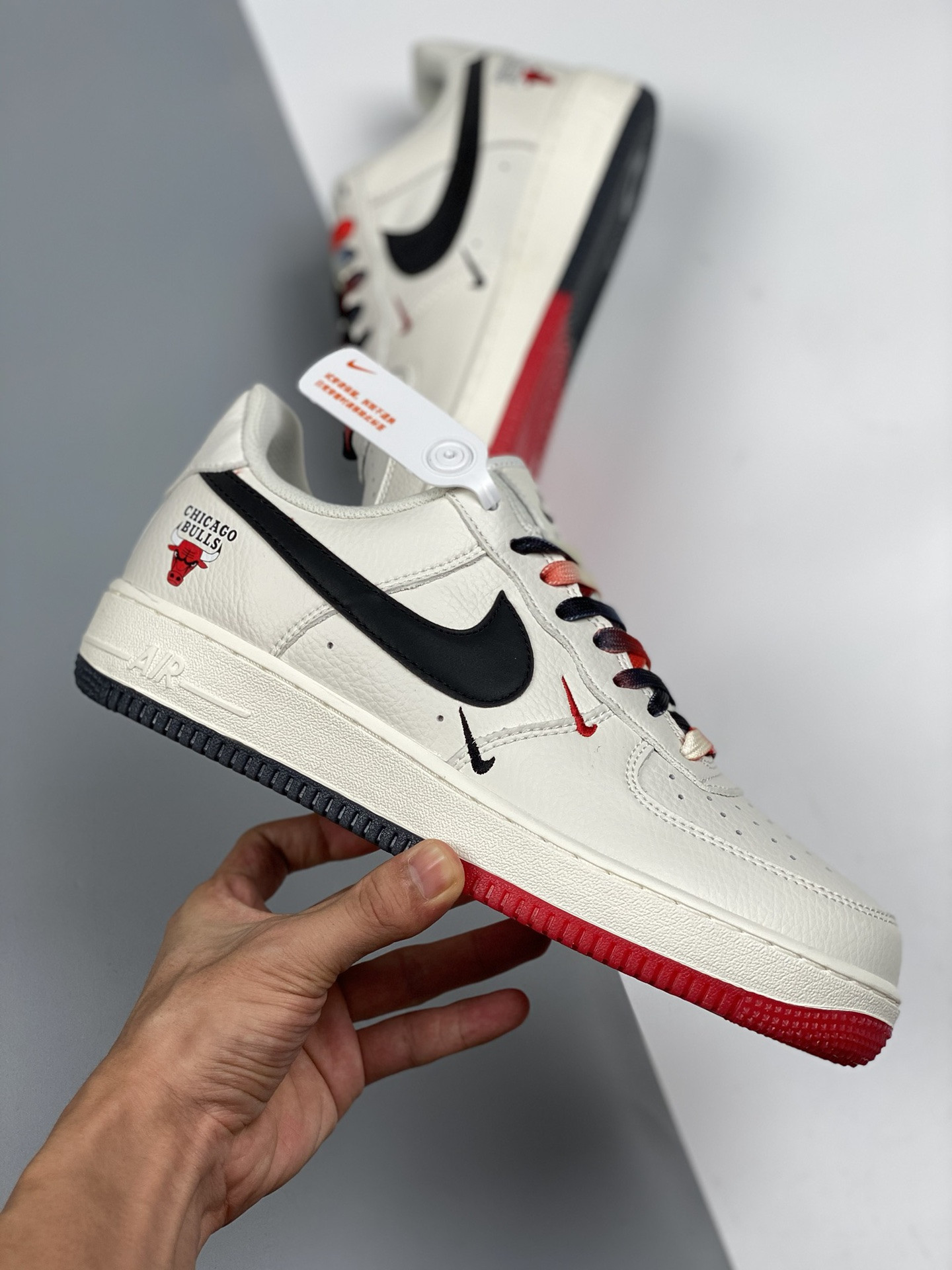 Nike Air Force 1 Low “Chicago Bulls” White Black Red For Sale
