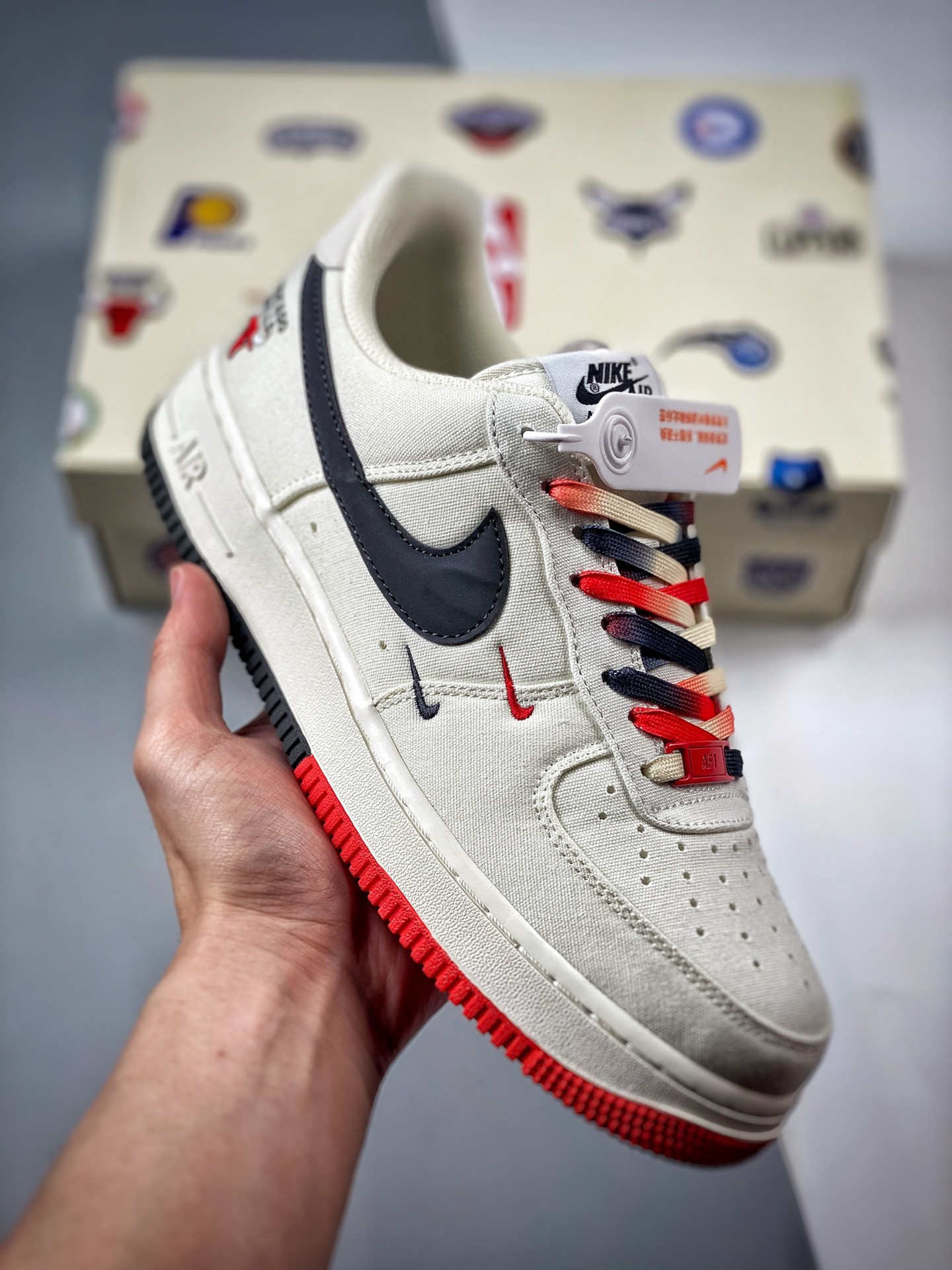 Nike Air Force 1 Low “Chicago Bulls” White Black Red For Sale