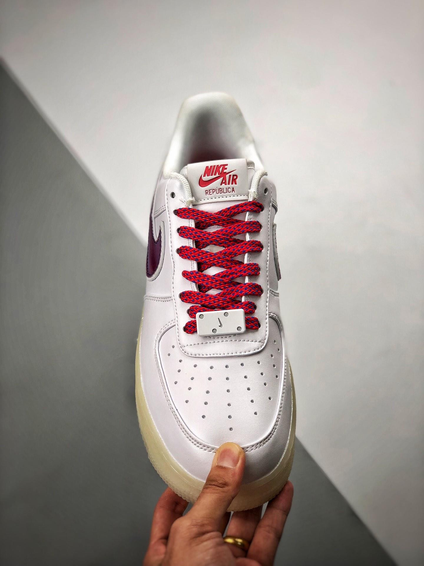 Nike Air Force 1 Low “De Lo Mio” White/University Red-Sport Blue For Sale