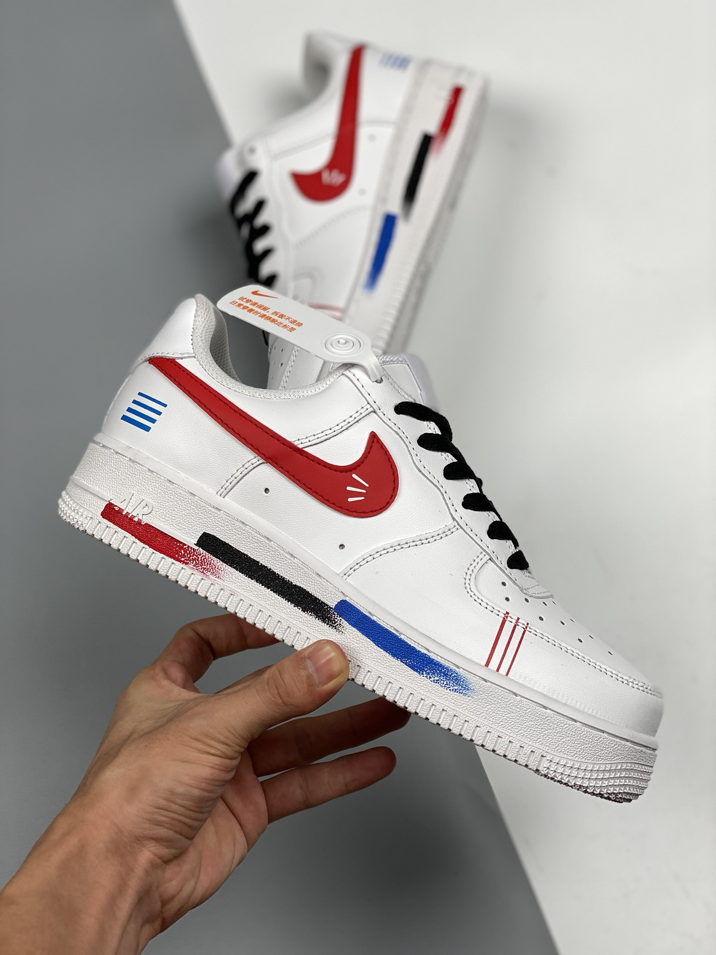 Nike Air Force 1 Low “Diy” White Black Blue For Sale