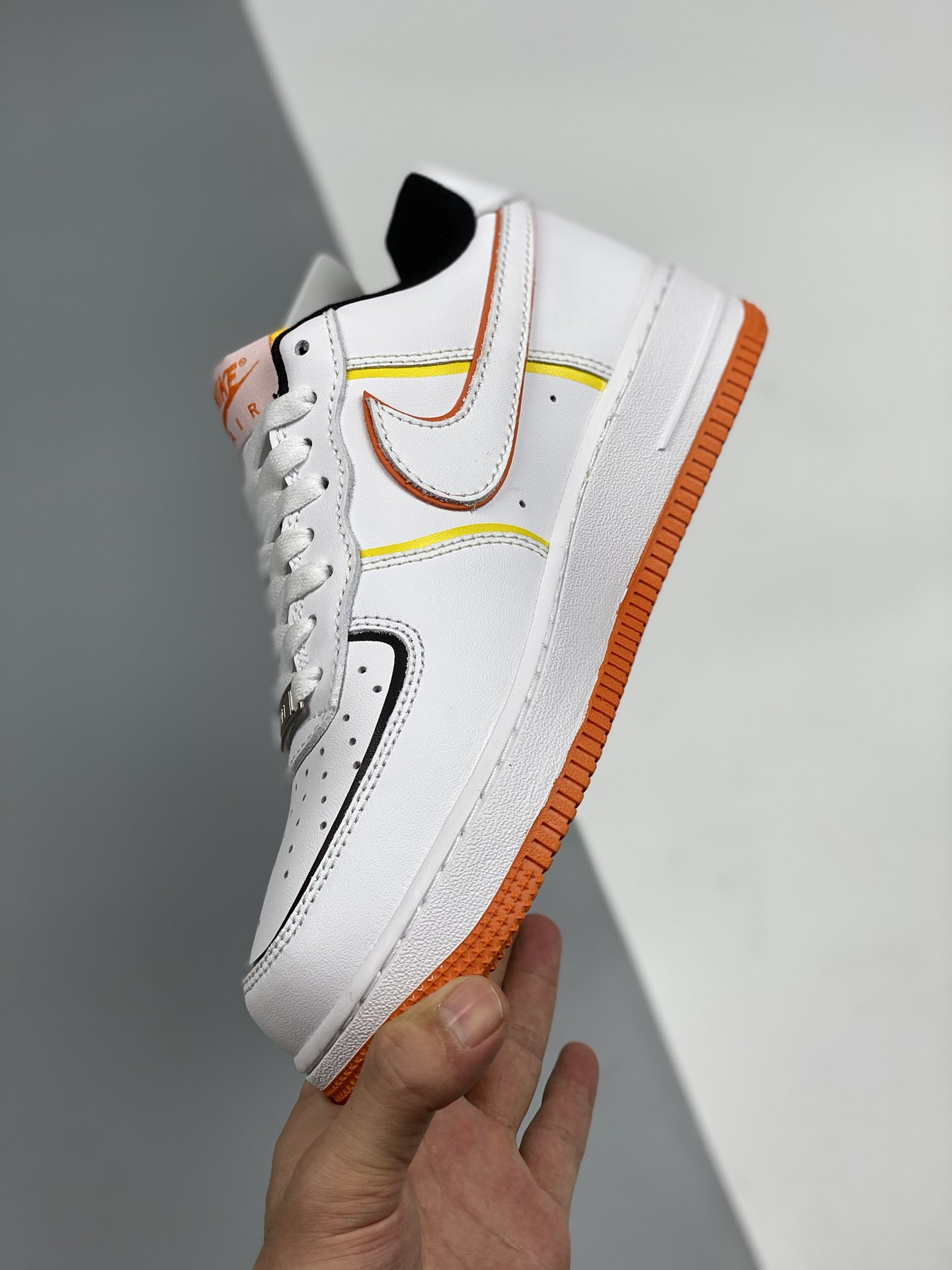 Nike Air Force 1 Low “Diy” White Orange Yellow For Sale