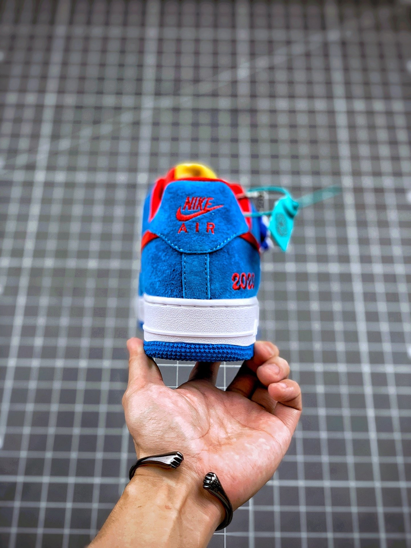 Nike Air Force 1 Low “Doraemon” Light Photo Blue/Speed Yellow-University Red For Sale