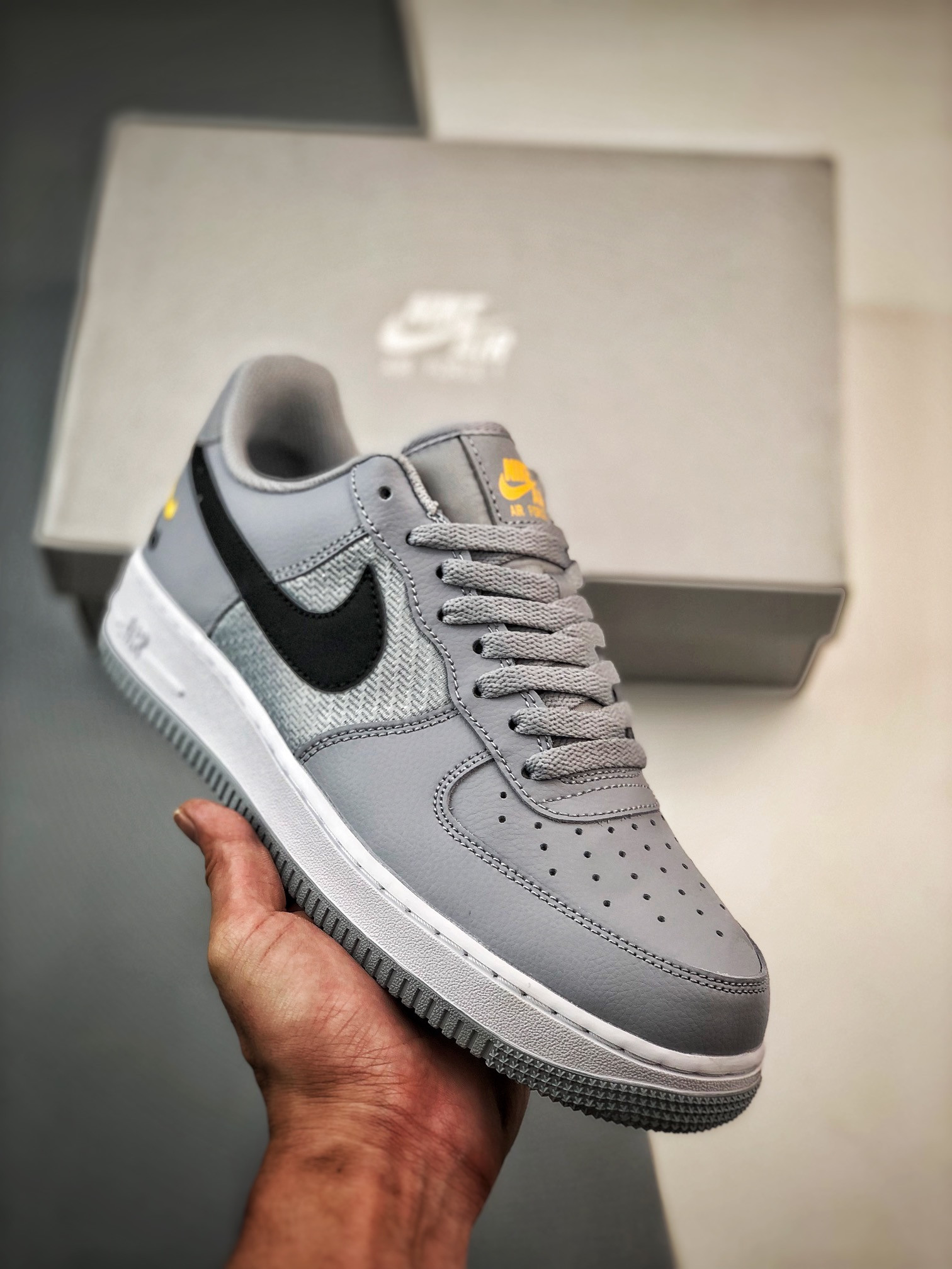 Nike Air Force 1 Low “Double Swoosh” Light Grey For Sale
