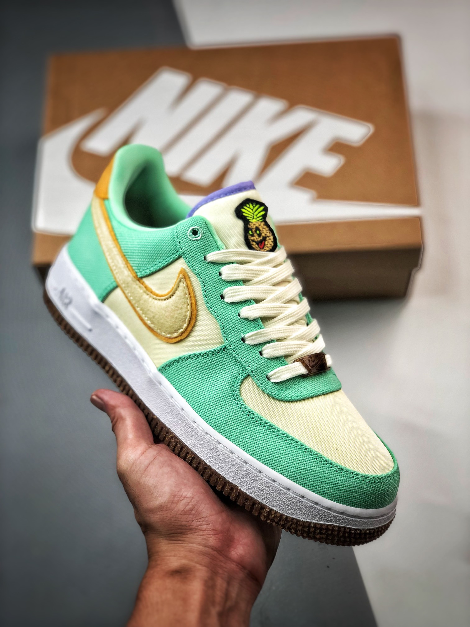 Nike Air Force 1 Low “Happy Pineapple” Green Glow For Sale