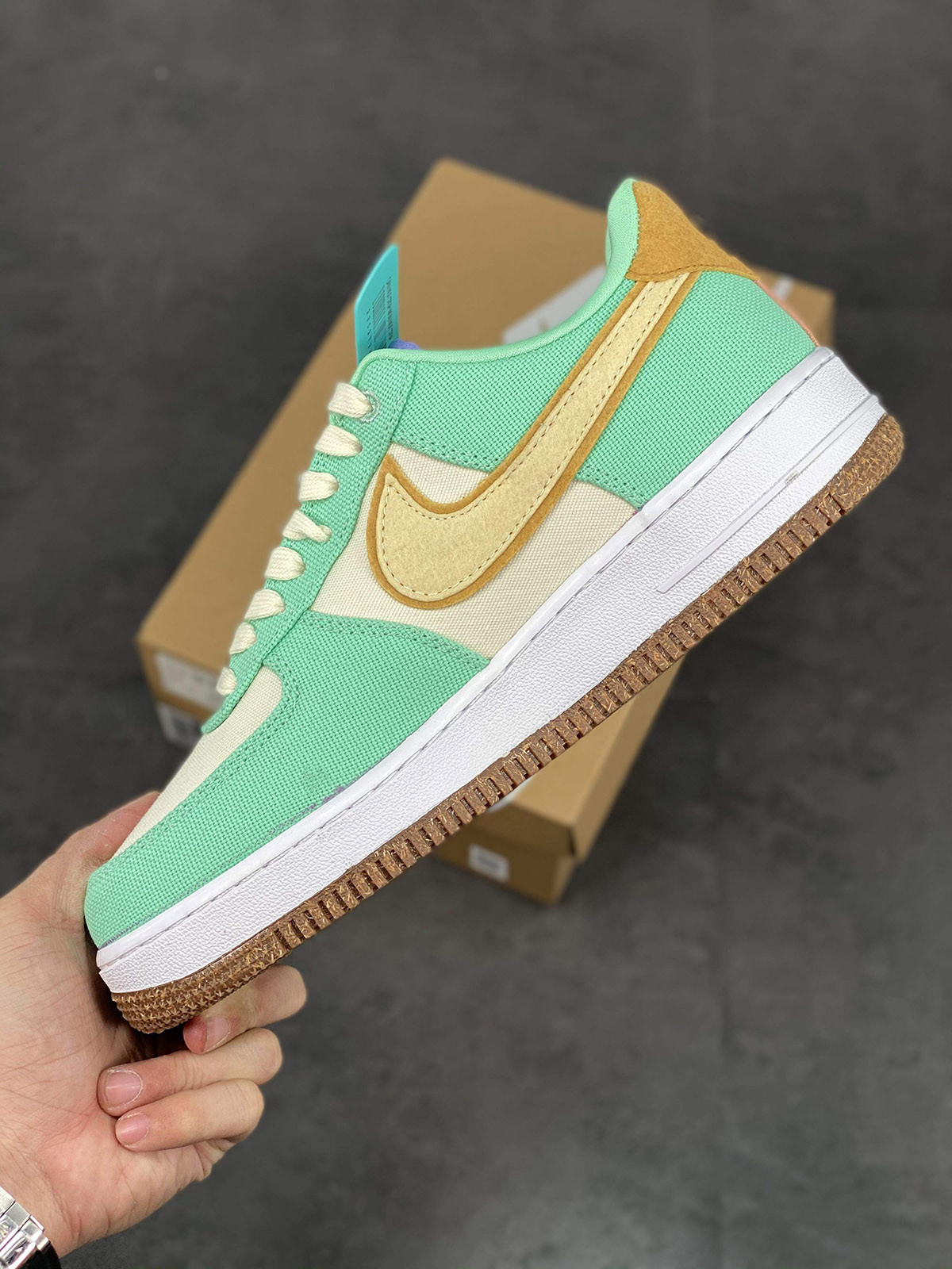 Nike Air Force 1 Low “Happy Pineapple” Green Glow For Sale