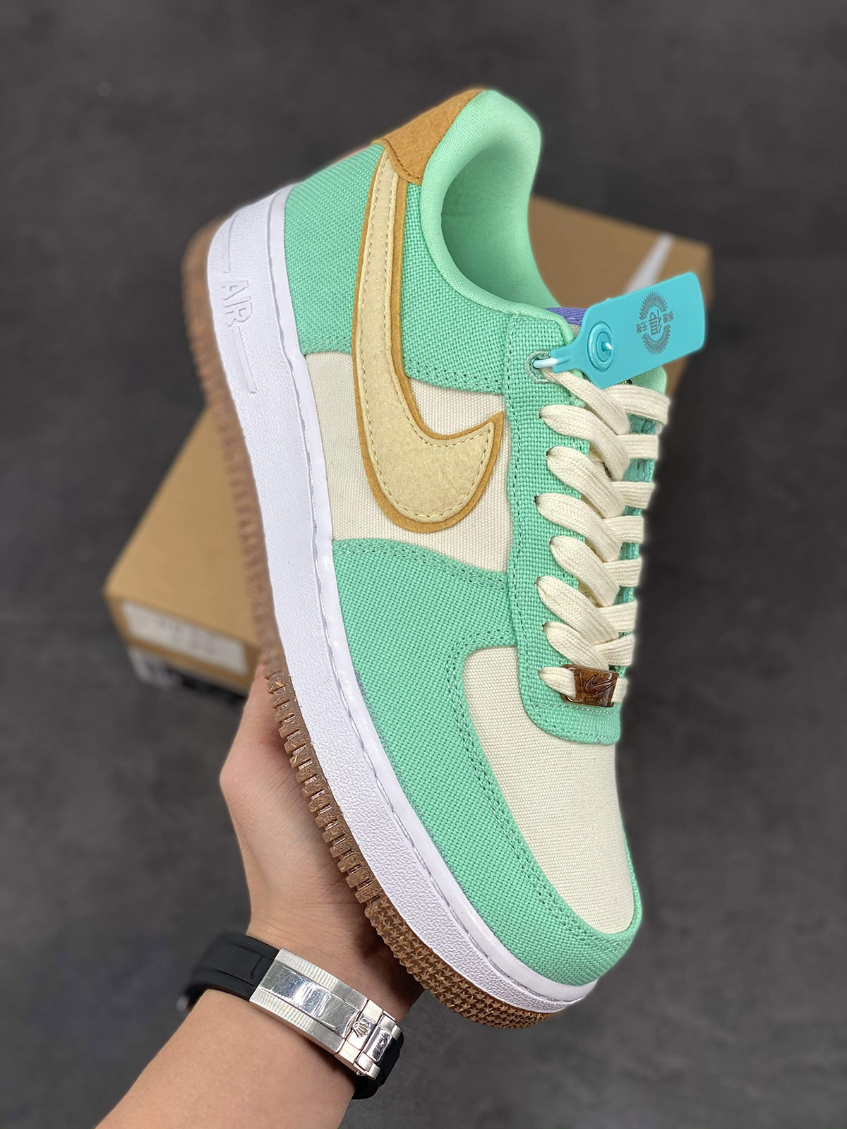 Nike Air Force 1 Low “Happy Pineapple” Green Glow For Sale