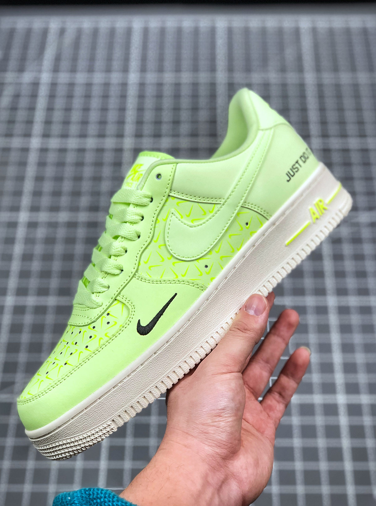 Nike Air Force 1 Low “Just Do It” Neon Yellow For Sale