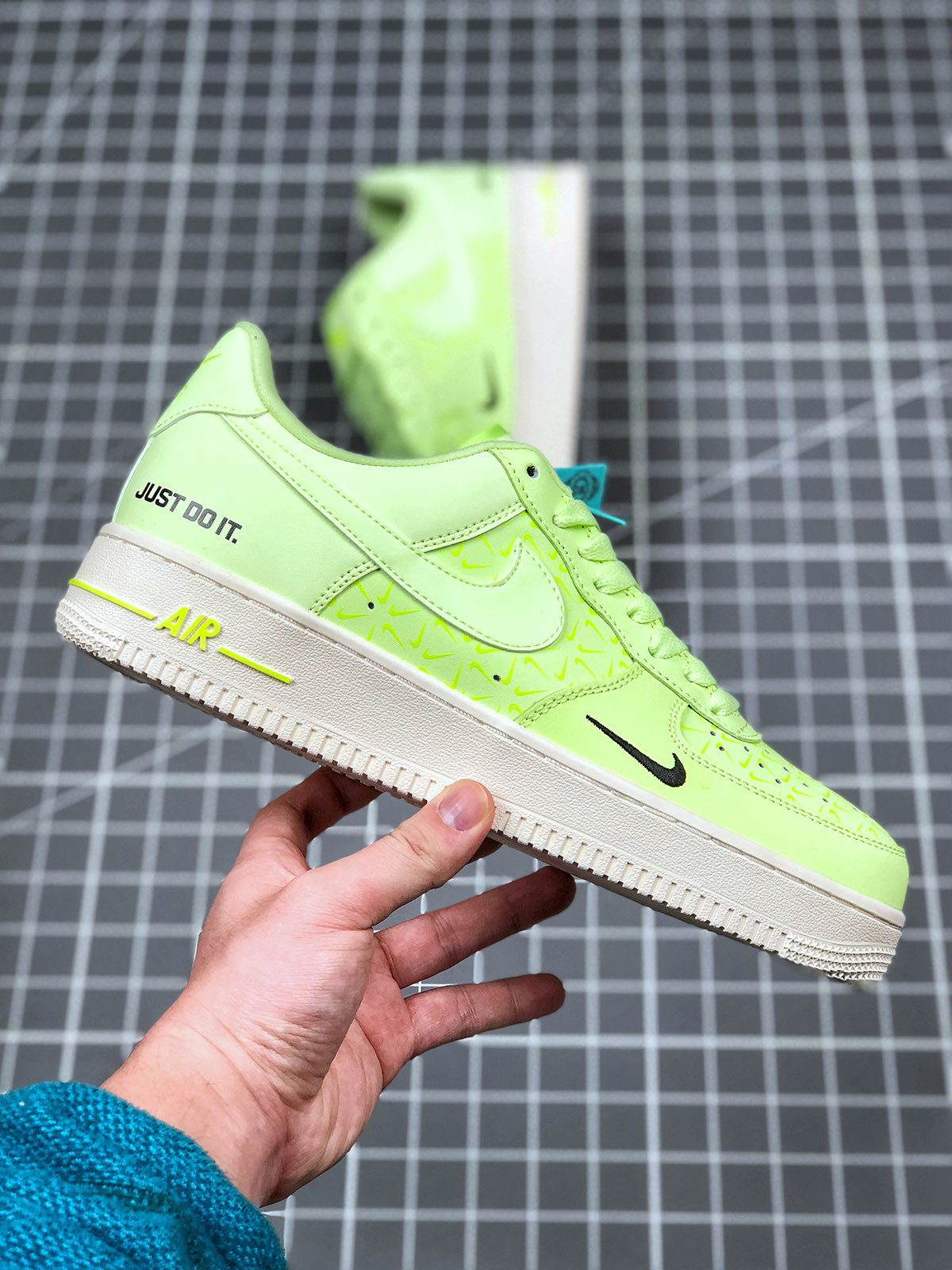 Nike Air Force 1 Low “Just Do It” Neon Yellow For Sale