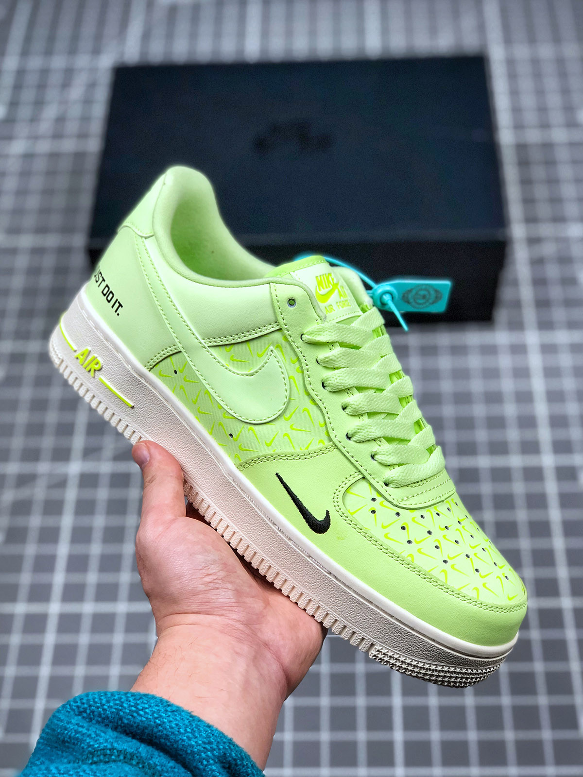Nike Air Force 1 Low “Just Do It” Neon Yellow For Sale
