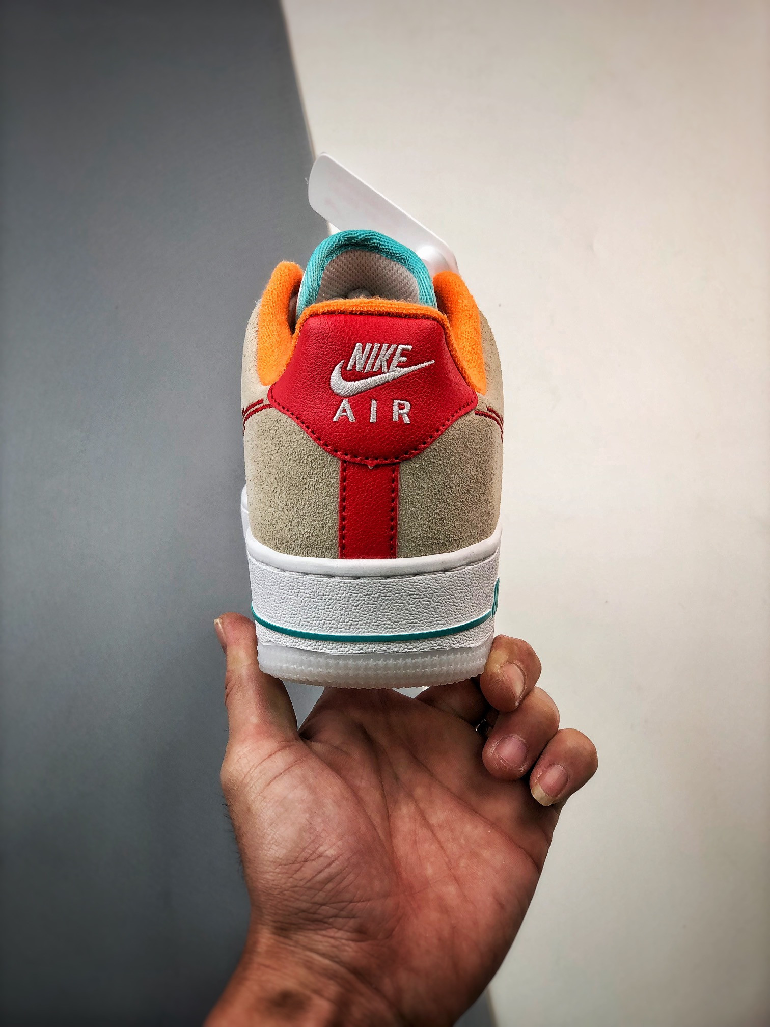 Nike Air Force 1 Low “Just Do It” White Red Teal For Sale