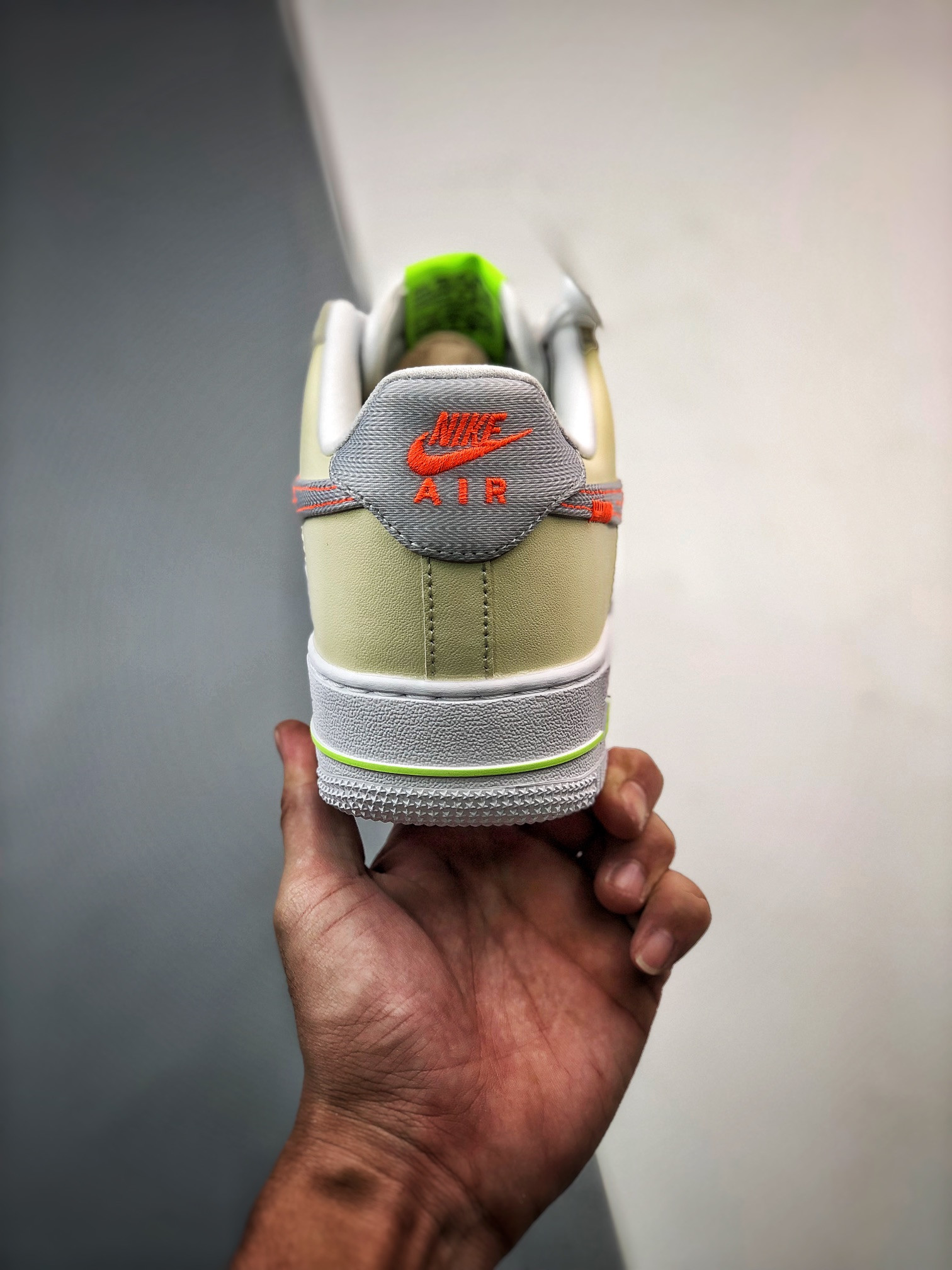 Nike Air Force 1 Low “Just Stitch It” White Tan Neon For Sale